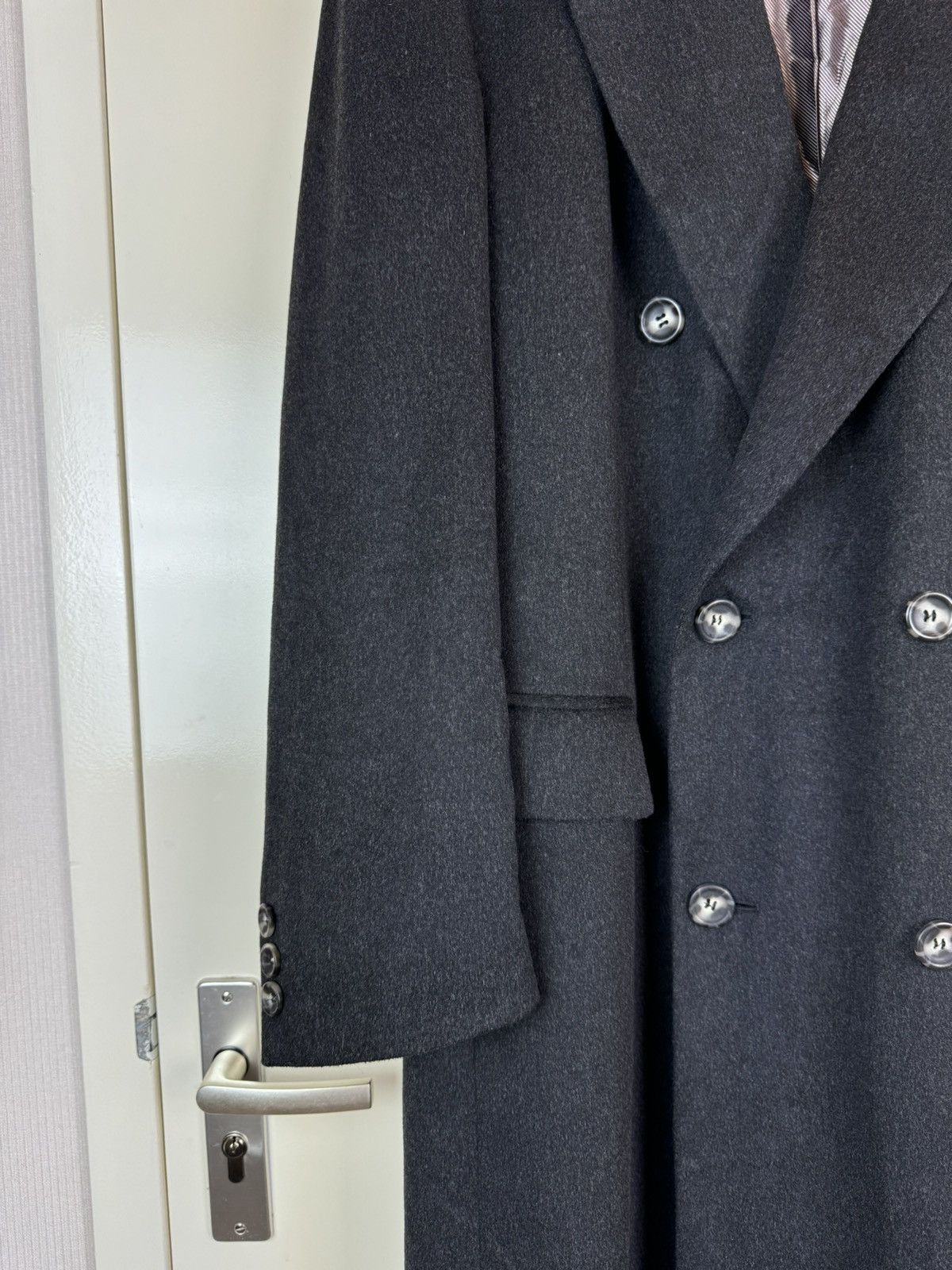Colombo Colombo Cashmere Wool Anthracite Coat Loro Piana Style IT54 Size US L / EU 52-54 / 3 - 3 Thumbnail