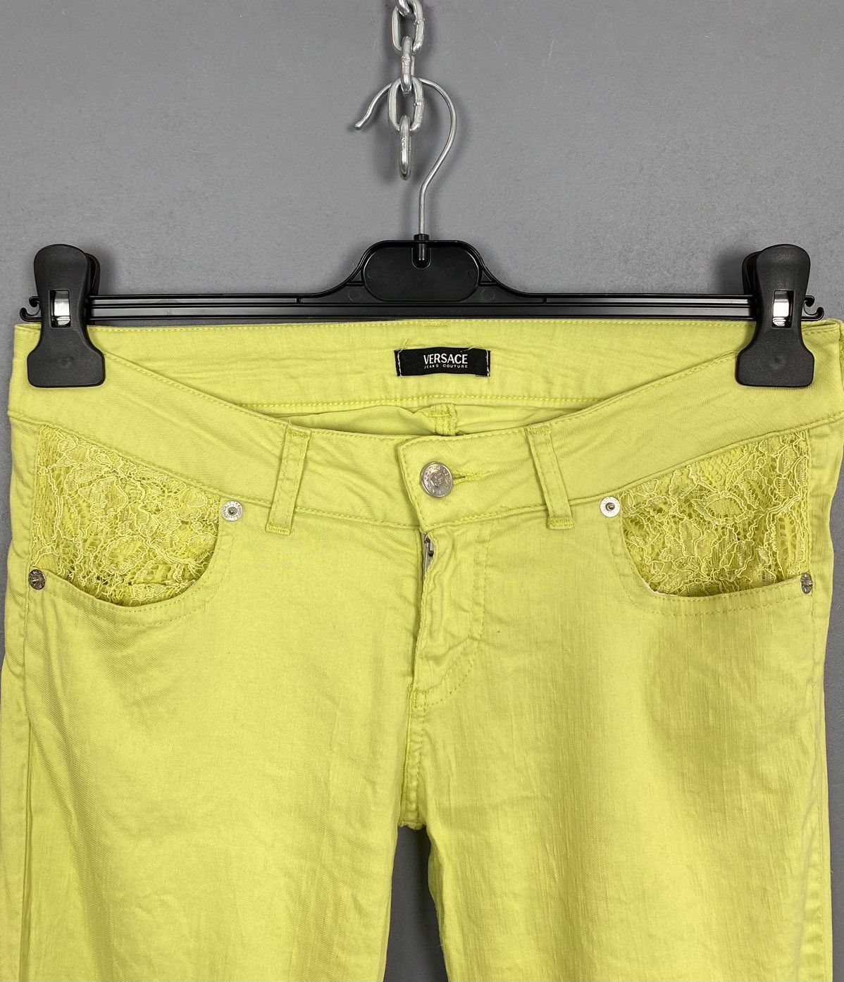 Versace Jeans Couture Versace Jeans Couture Trousers Jeans Women Size 31*45 Yellow Size 31" - 2 Thumbnail