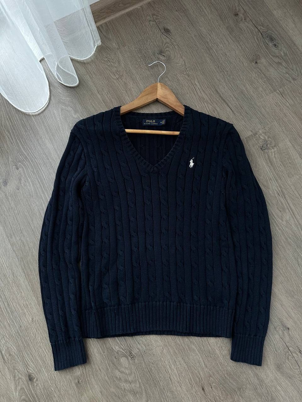 Polo Ralph Lauren × Vintage Vintage Polo Ralph Lauren Blue Cable Knit Sweater Size US M / EU 48-50 / 2 - 1 Thumbnail