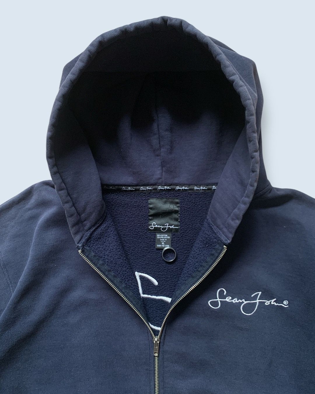 Sean John XL Vintage 90s / Y2K Sean John Embroided Oversize Hoodie Size US XL / EU 56 / 4 - 4 Thumbnail