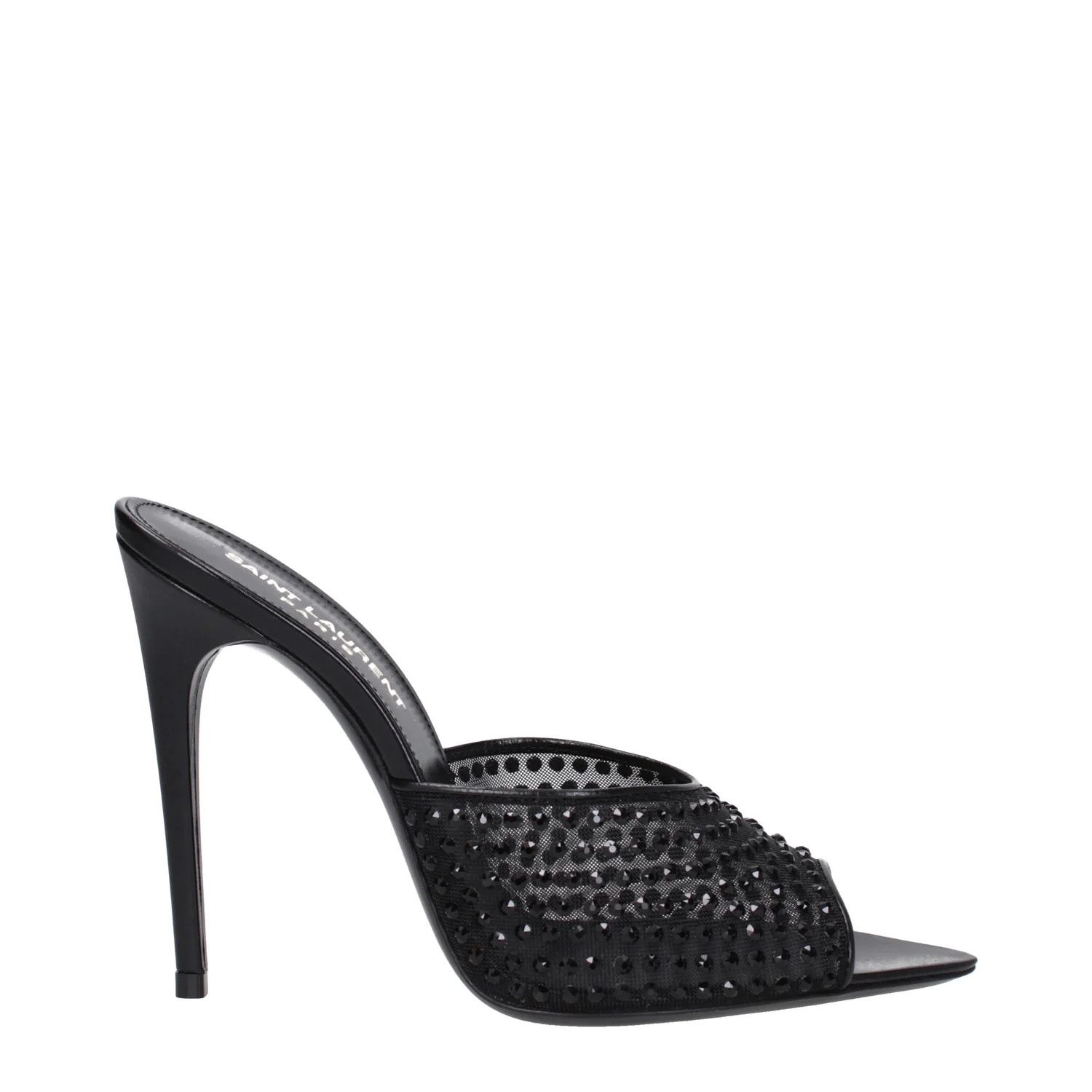 Saint Laurent Paris ob1o1e1224 Fabric Sandals in Black Size US 7.5 / IT 37.5 - 1 Thumbnail