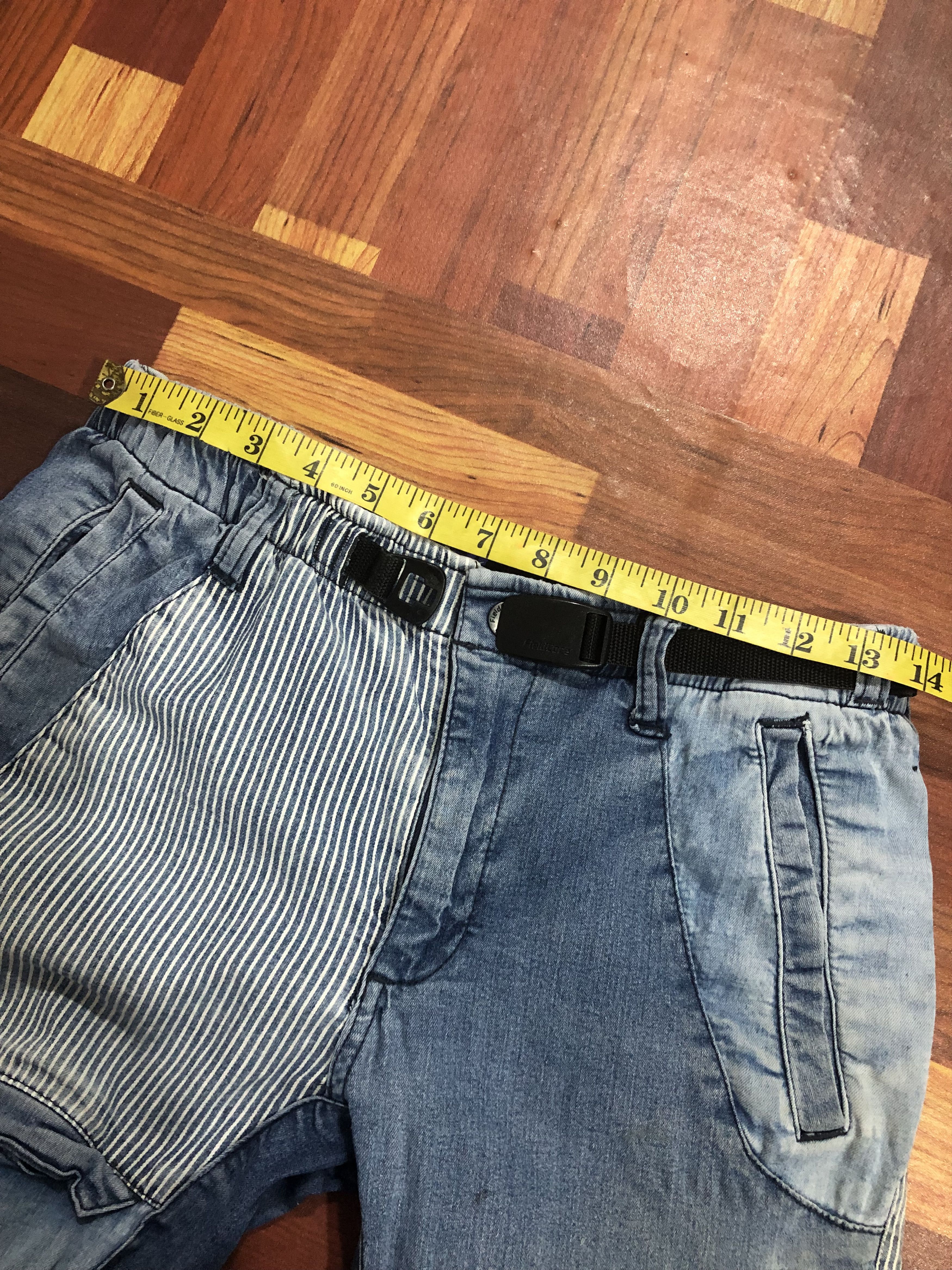 Japanese Brand FieldCore Patchwork Denim Pants Stripe Hybrid Size US 28 / EU 44 - 9 Thumbnail