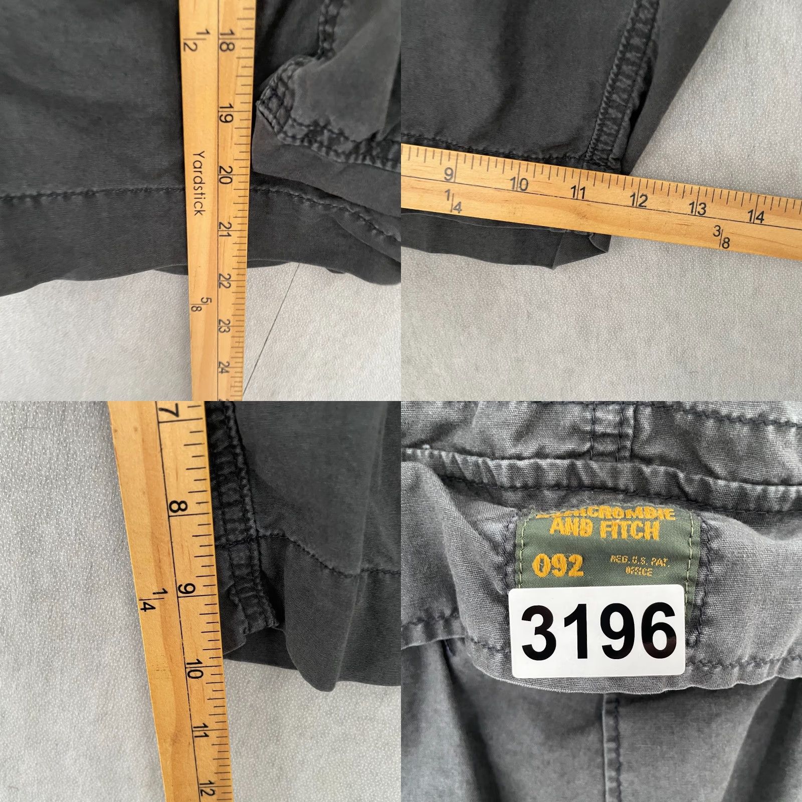 Abercrombie & Fitch Abercrombie & Fitch Shorts Adult 32 Gray Cargo Utility Pockets Logo Mens Y2K Size US 32 / EU 48 - 8 Thumbnail