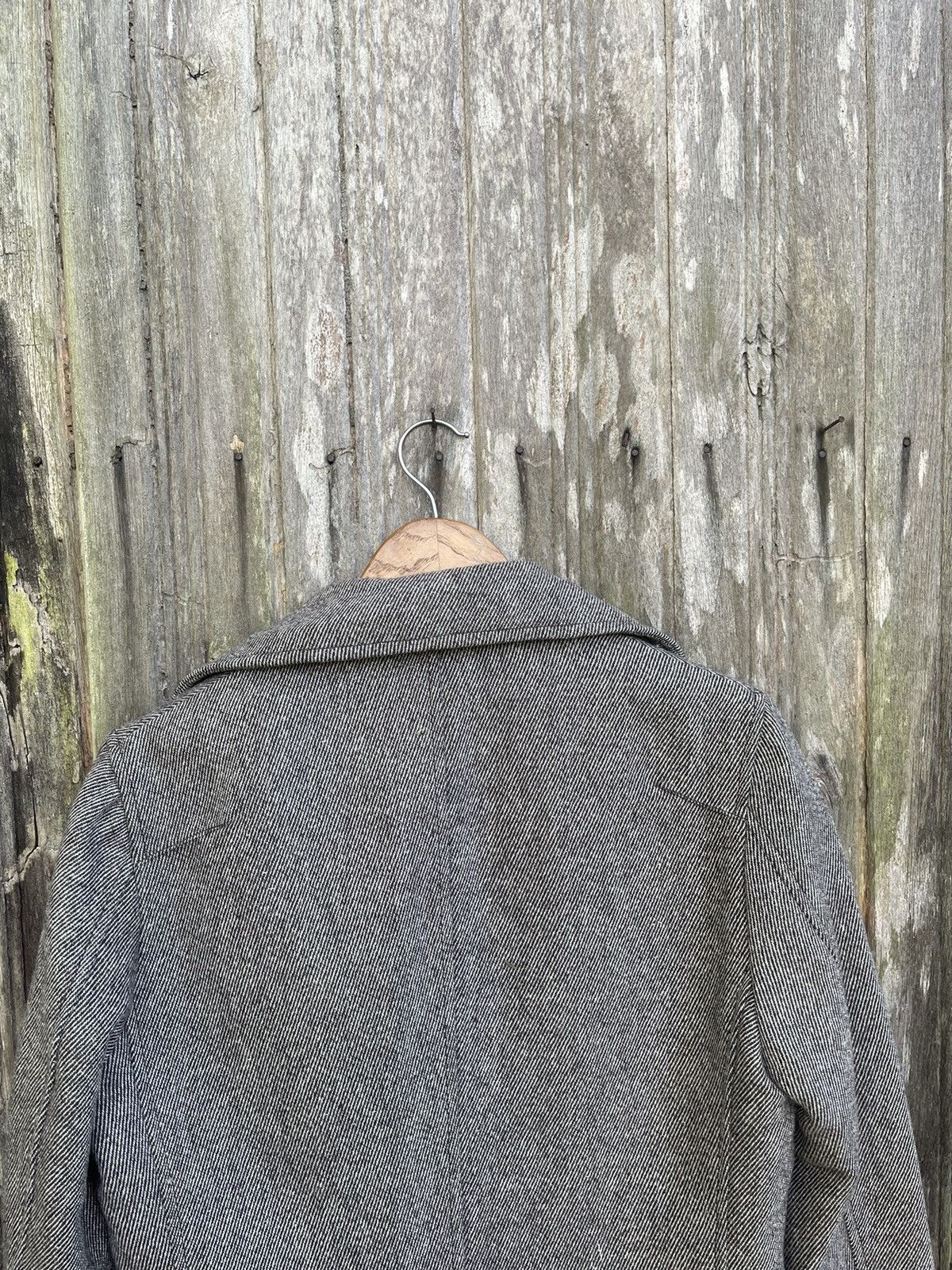 Michel Klein Klein Plus Homme Wool Peacoat - Herringbone Grey - Size 48 Size US M / EU 48-50 / 2 - 11 Thumbnail
