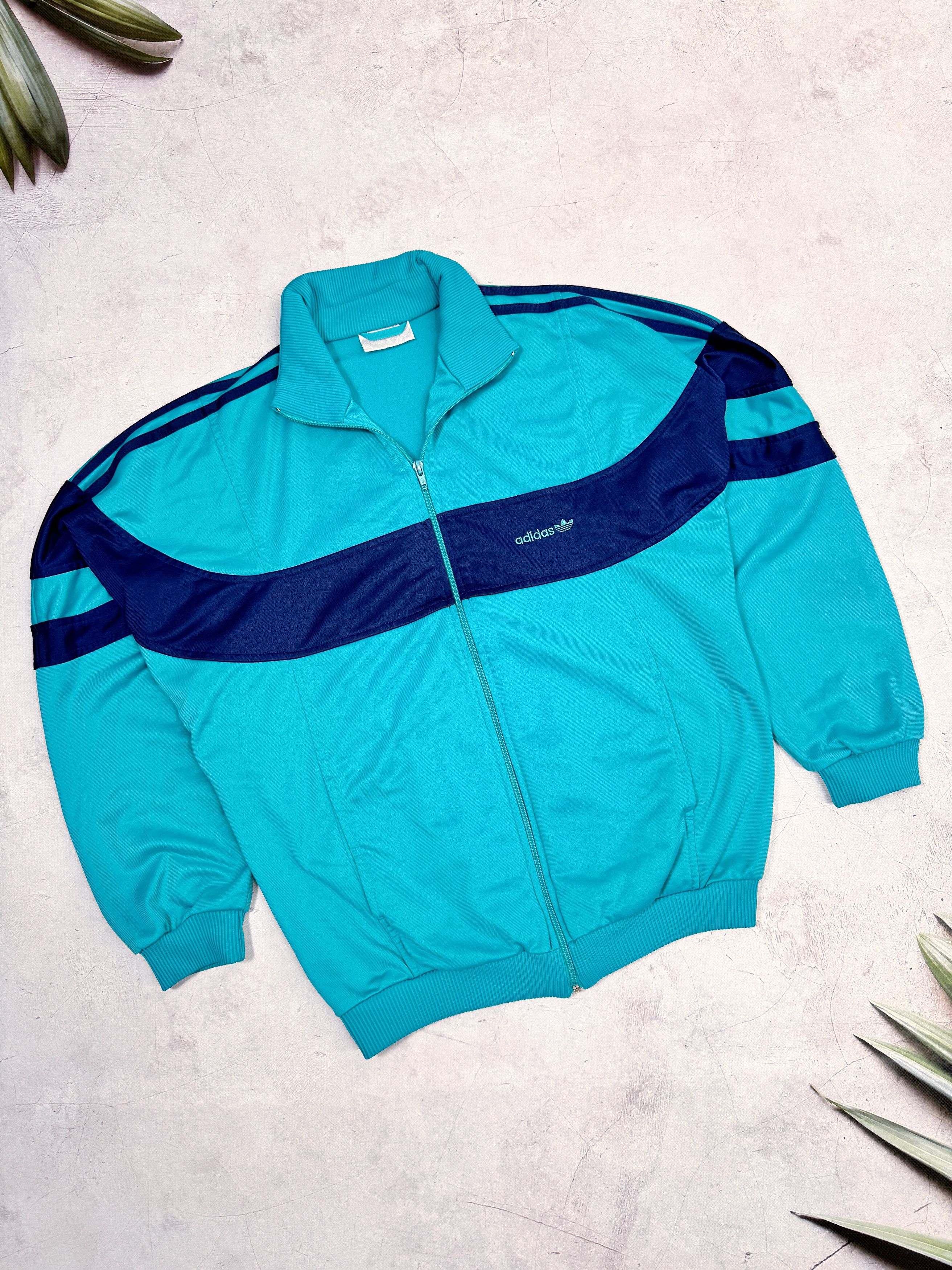 Adidas × Vintage Vintage Adidas Track Jacket SINGAPORE Aquamarine Blue Size US M / EU 48-50 / 2 - 2 Thumbnail