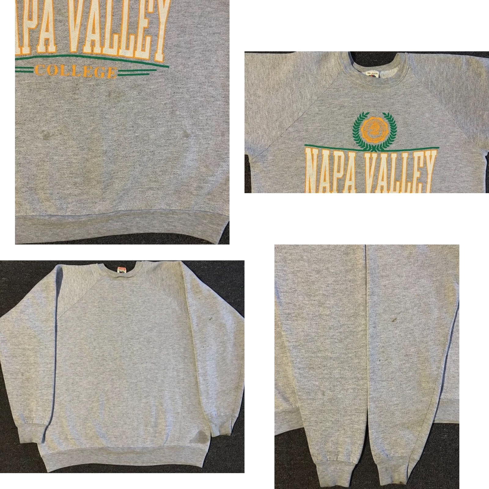 Vintage VINTAGE Spellout 80s Napa Valley College Faded Distress Sweatshirt M USA Track Grunge PE 90s Hoodie Mens Grey Size US M / EU 48-50 / 2 - 8 Thumbnail