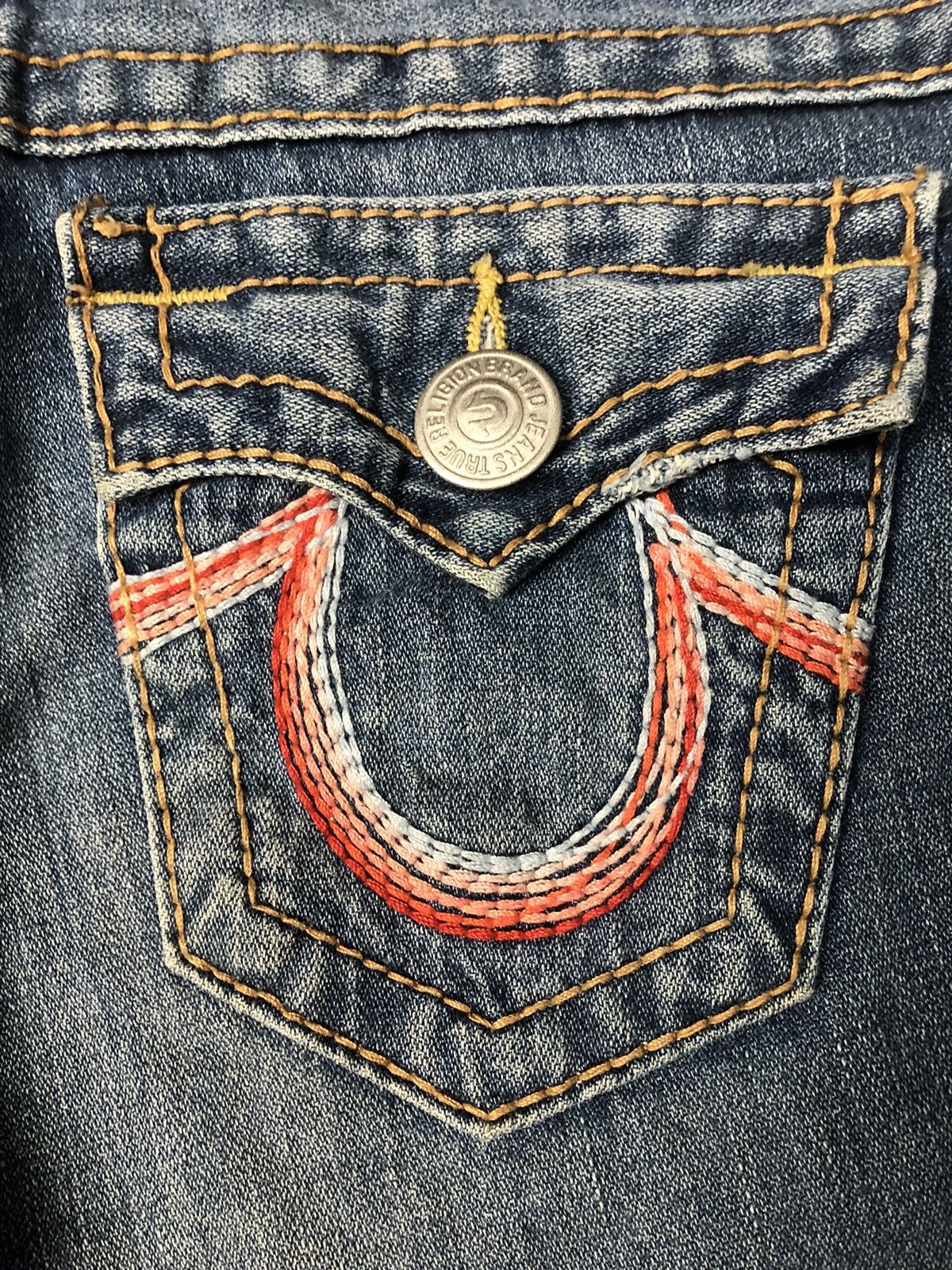 Japanese Brand × True Religion × Vintage Vintage Faded Blue True Religion Ella Rainbow Flare Jeans Size 30" / US 8 / IT 44 - 4 Thumbnail