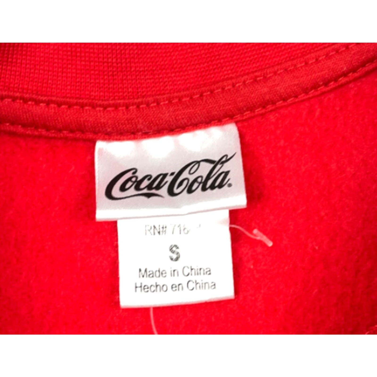 Vintage Coca-Cola Red Graphic Print Pullover Sweatshirt Raglan Long Sleeve Men's Small Retro Size US S / EU 44-46 / 1 - 3 Thumbnail