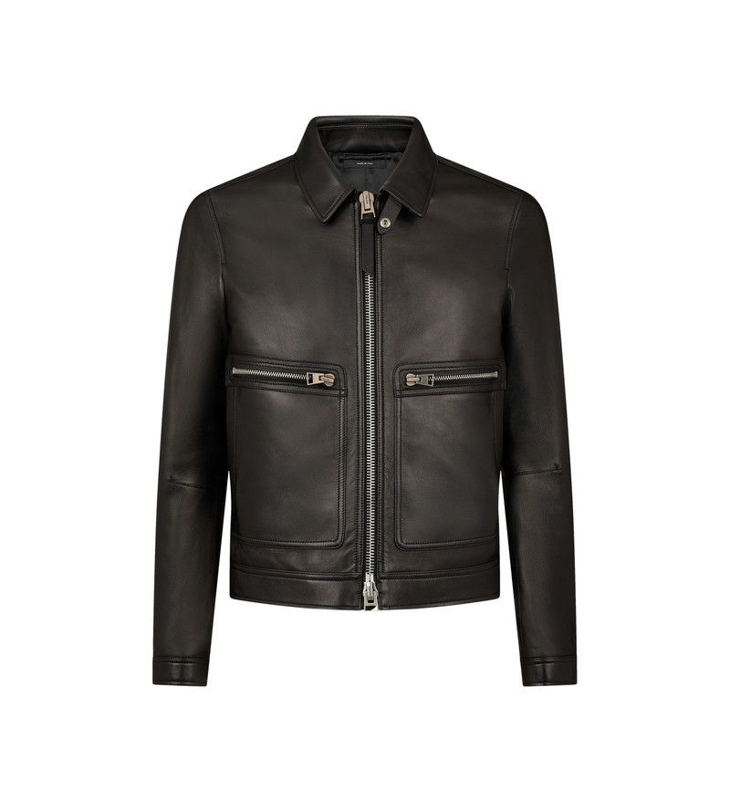 Tom Ford o1sndg1125 Leather Jacket in Black Size US L / EU 52-54 / 3 - 1 Thumbnail