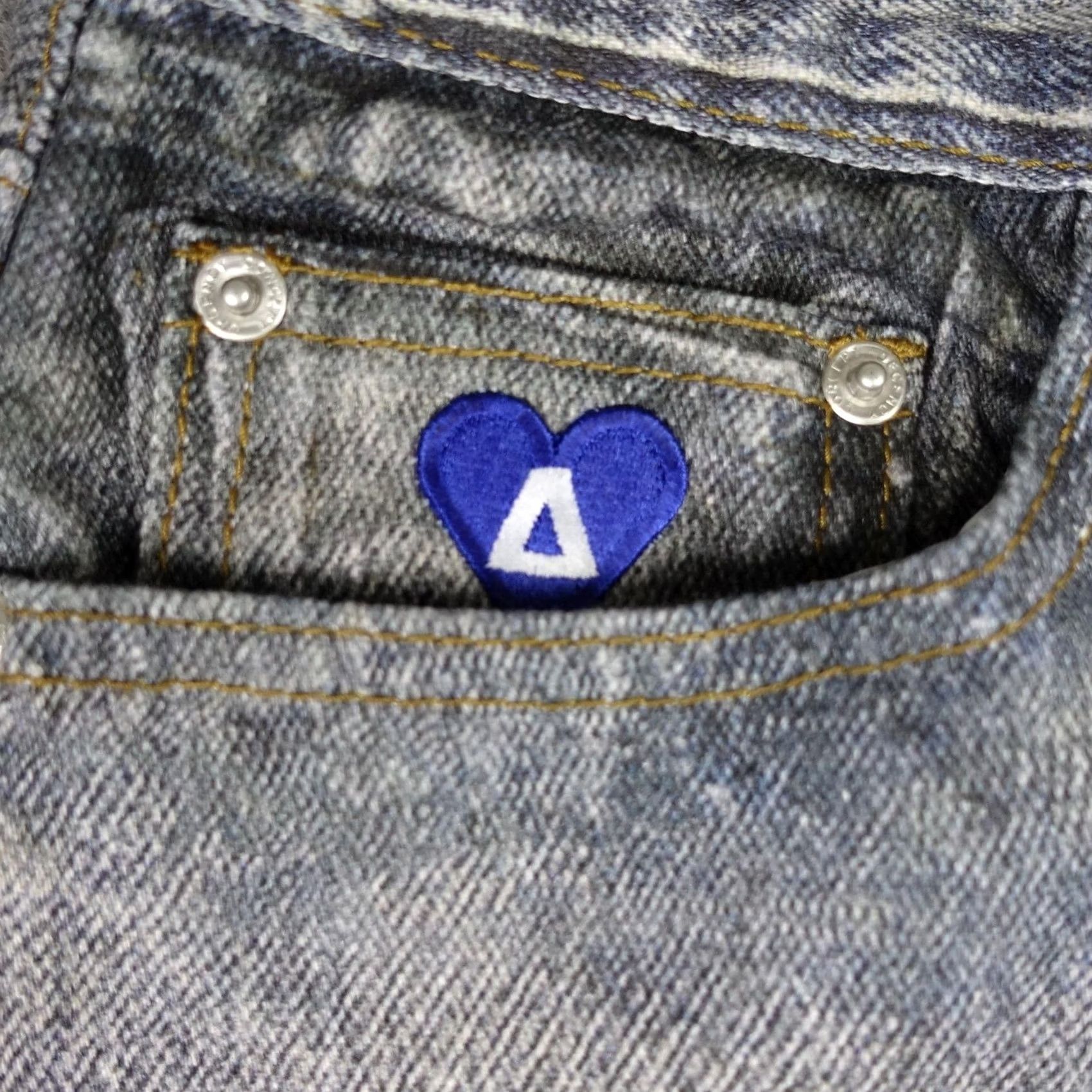 Vintage Aelfric Eden Jeans Womens Wide-Leg 28 Blue High Rise 5-Pocket Denim VT Y2K Noise Embroidered Logo Paint Splatter Size 28" / US 6 / IT 42 - 3 Thumbnail