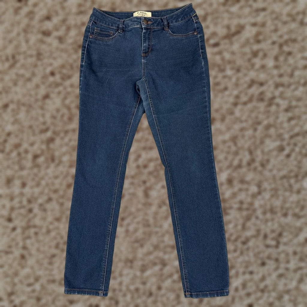Vintage D.Jeans Jeans Womens 6P Blue Denim Skinny Dark Wash Mid Rise Cotton Blend 28x28 Size 28" / US 6 / IT 42 - 1 Thumbnail