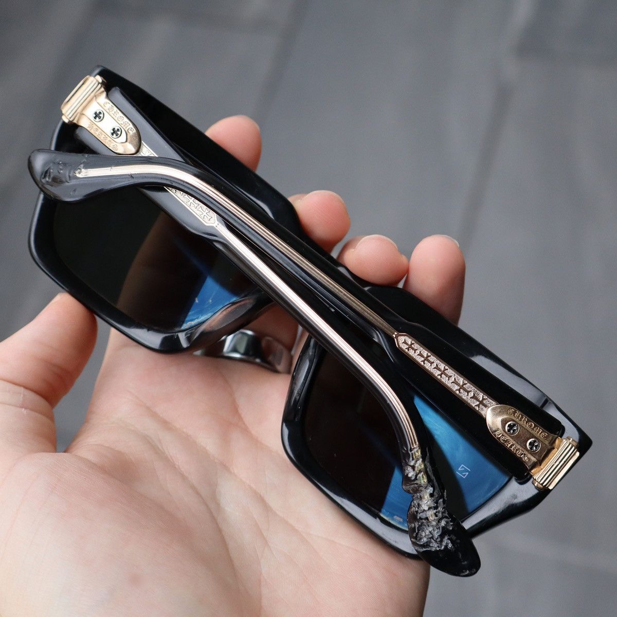 Chrome Hearts Chrome Hearts Jelly & Jam Gold Sunglasses Size ONE SIZE - 16 Thumbnail