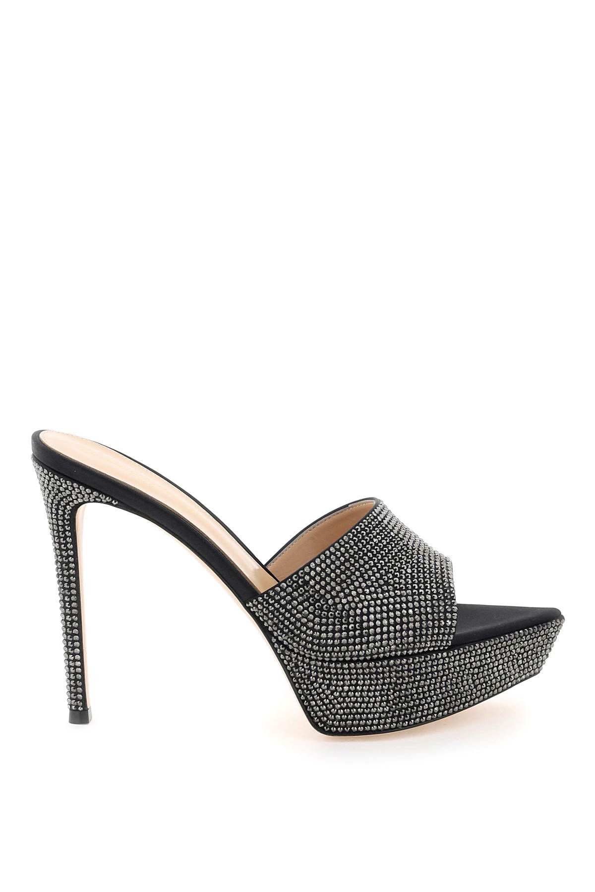 image of Gianvito Rossi 'crystal Tracey' Mule Shoess Shoes in Black, Women's (Size 7)