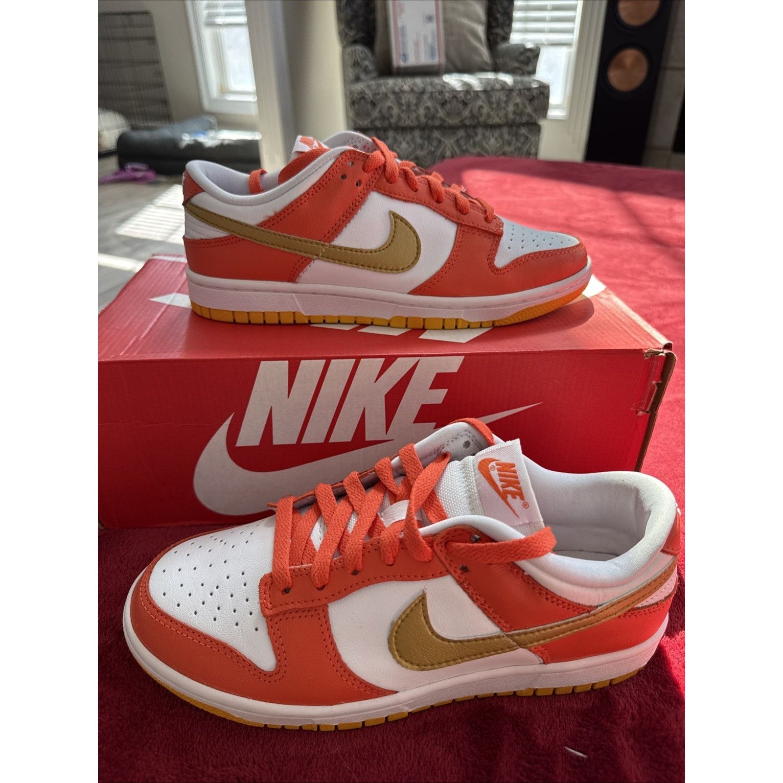 Nike Nike Dunk Low Orange University Gold Size 7.5W/6M Size US 7.5 / IT 37.5 - 3 Thumbnail