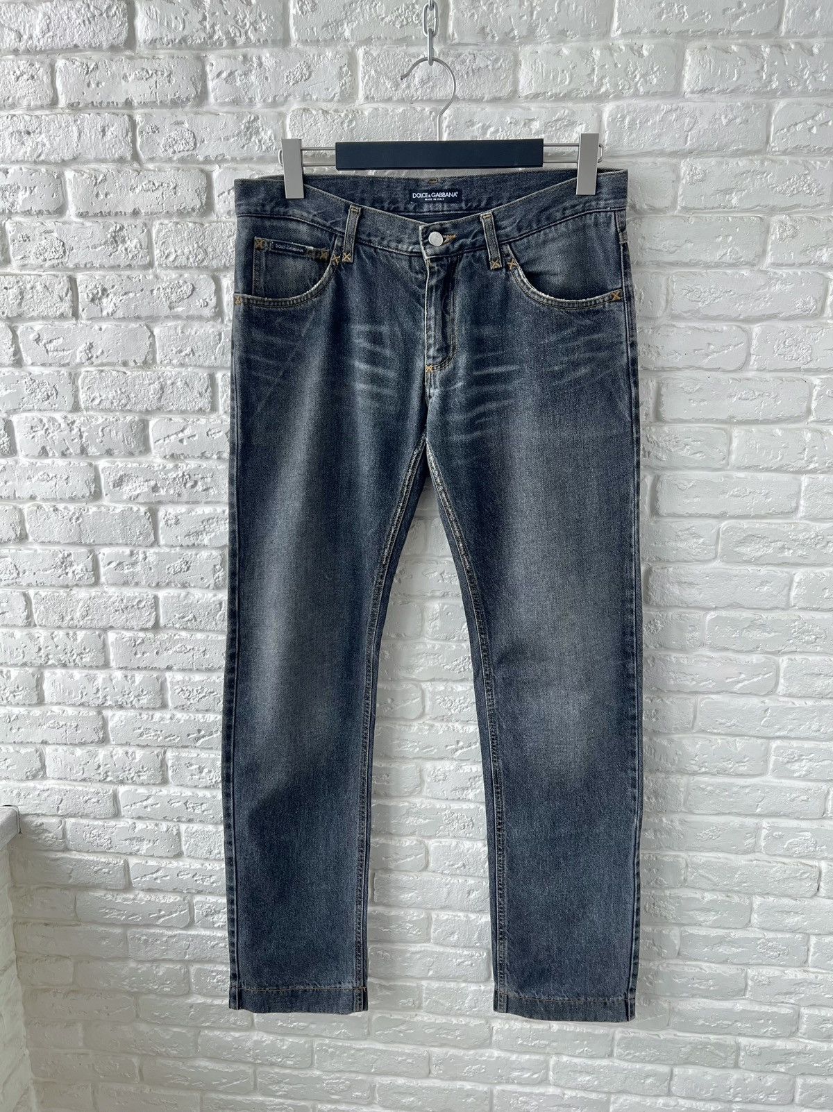 Dolce & Gabbana Dolce&Gabbana Washed Logo Denim Jeans size 48 Size US 32 / EU 48 - 1 Thumbnail