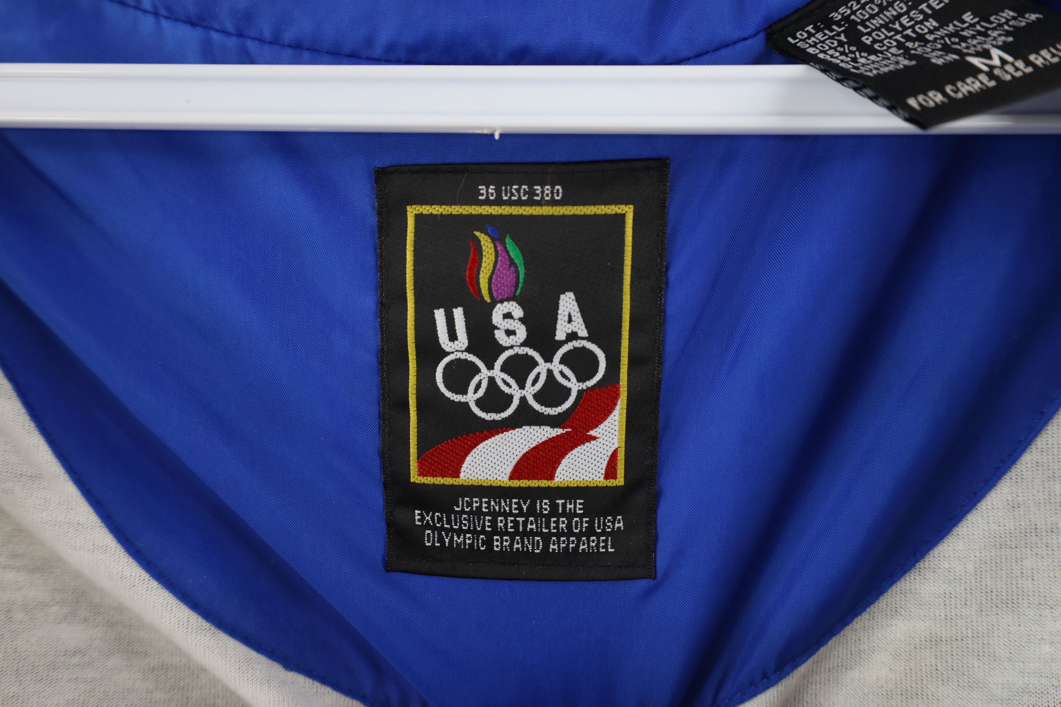 Vintage Vintage 90s USA Olympics Block Lined Windbreaker Jacket Size M / US 6-8 / IT 42-44 - 10 Thumbnail