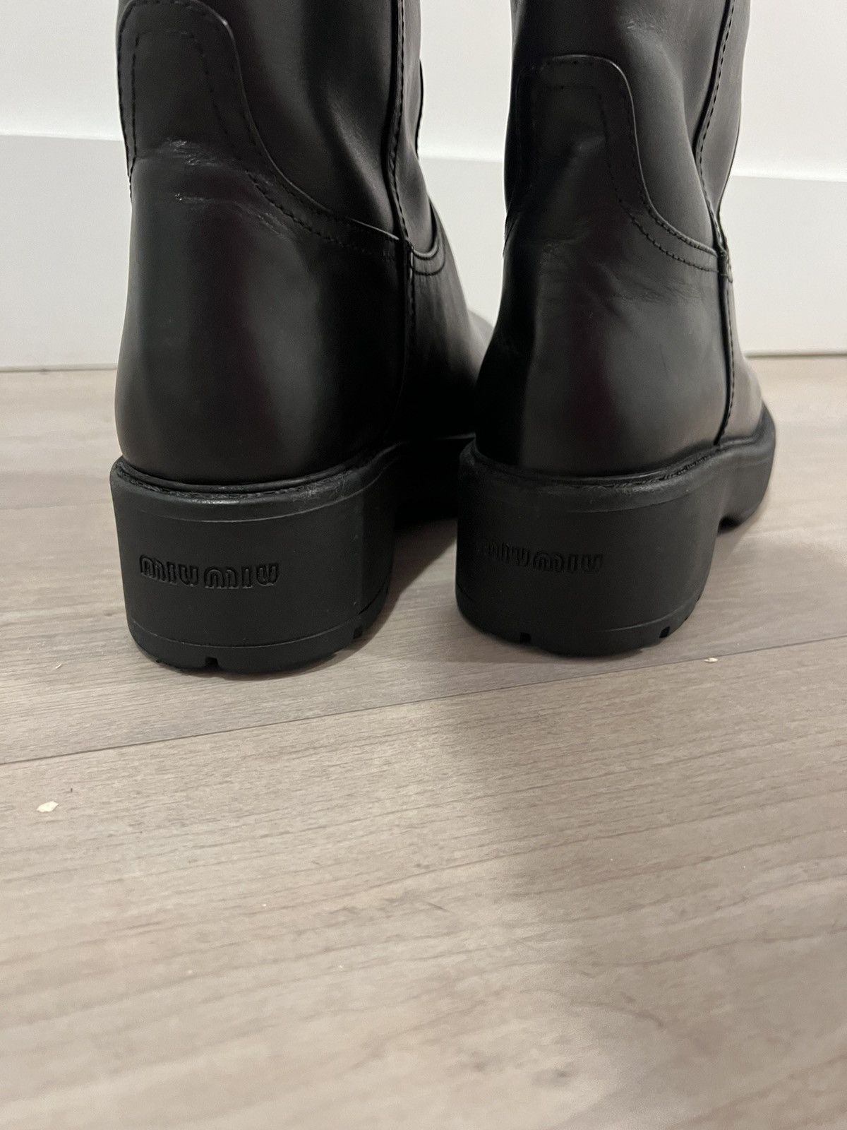 Miu Miu Miu Miu Shearling-lined leather boots Size US 10 / IT 40 - 7 Thumbnail