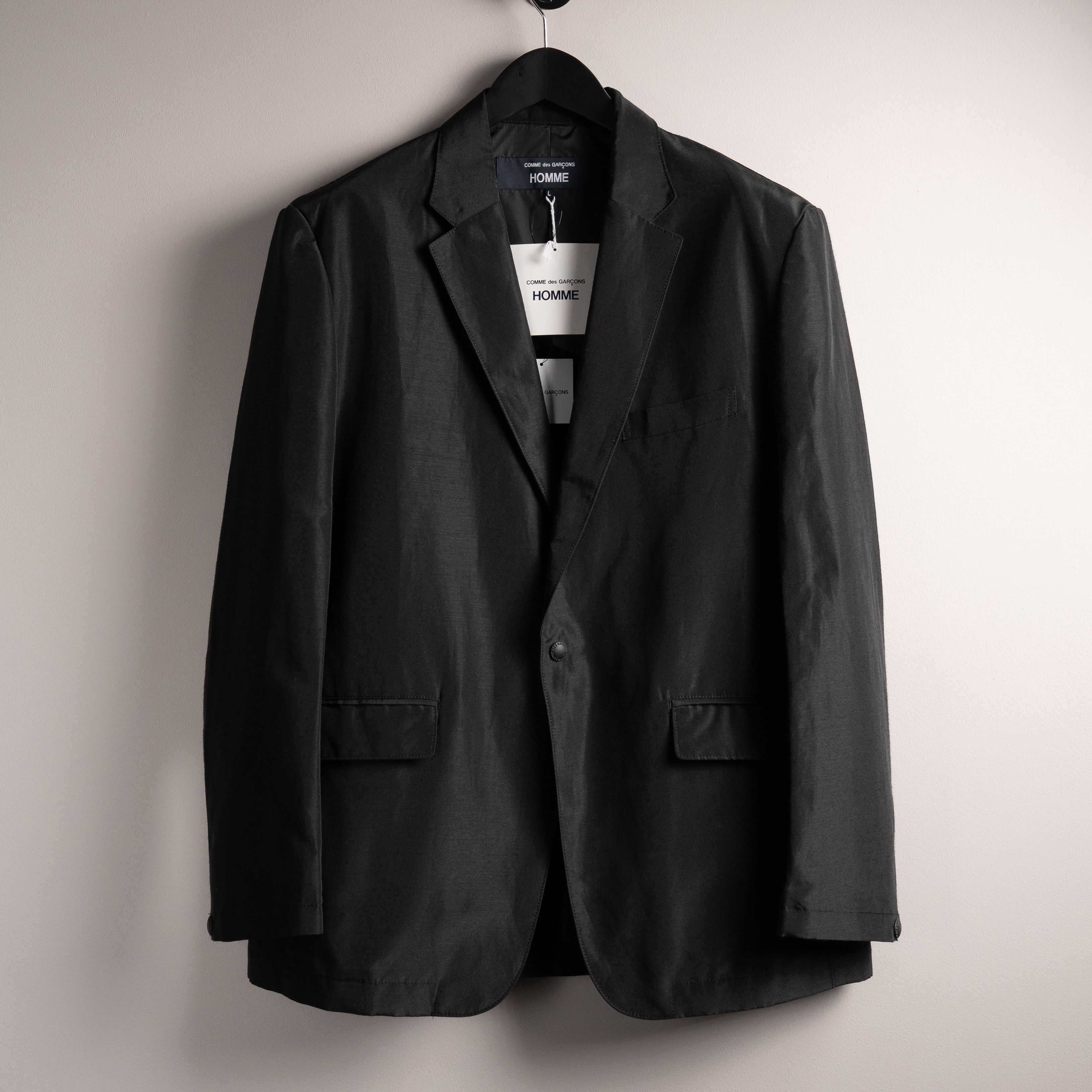 Comme des Garcons Homme Comme Des Garcons Homme SS25 Shimmer Technical Blazer Black Size US L / EU 52-54 / 3 - 1 Thumbnail