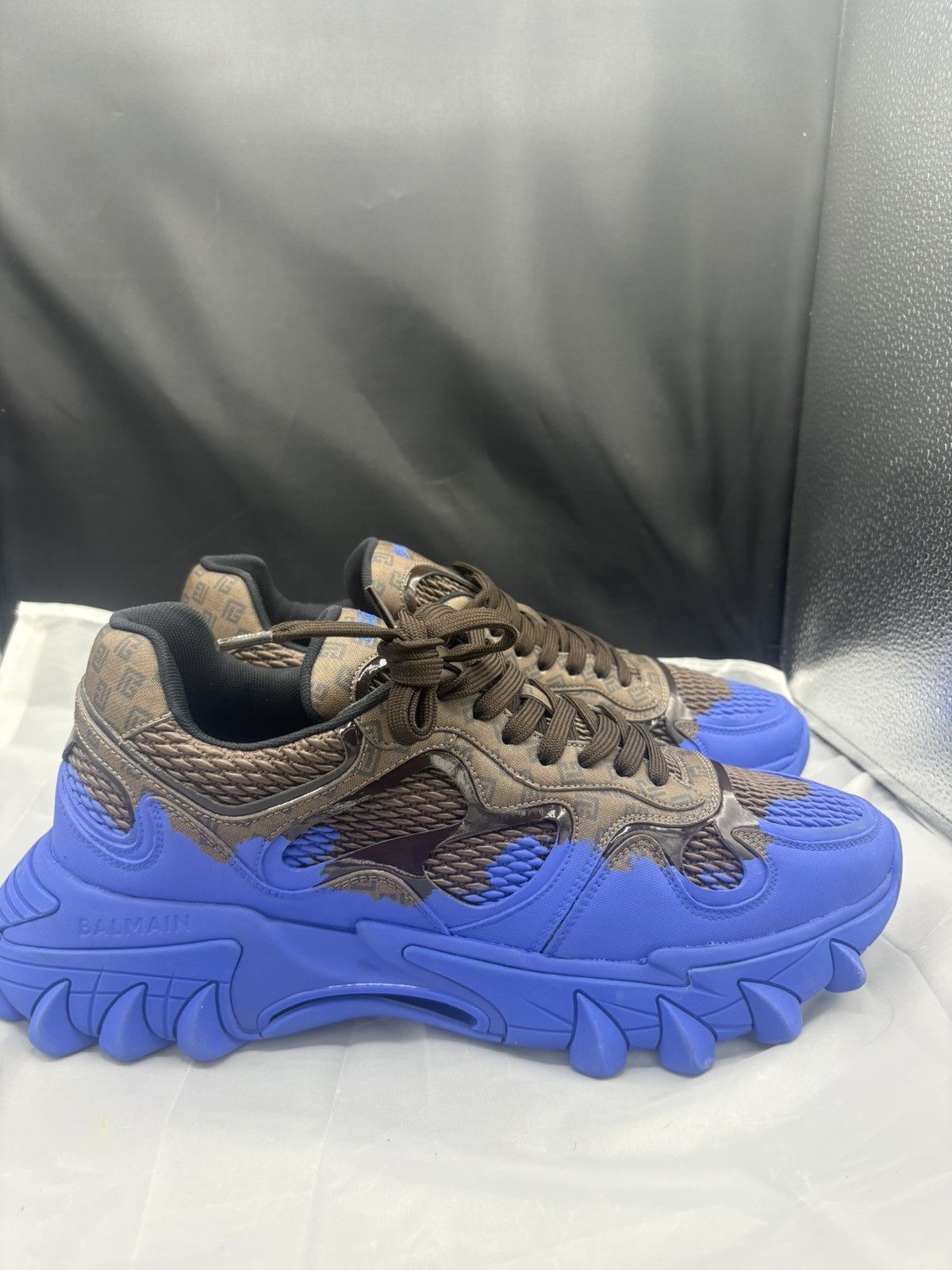 Balmain Blue Balmain runner Size US 13 / EU 46 - 3 Thumbnail