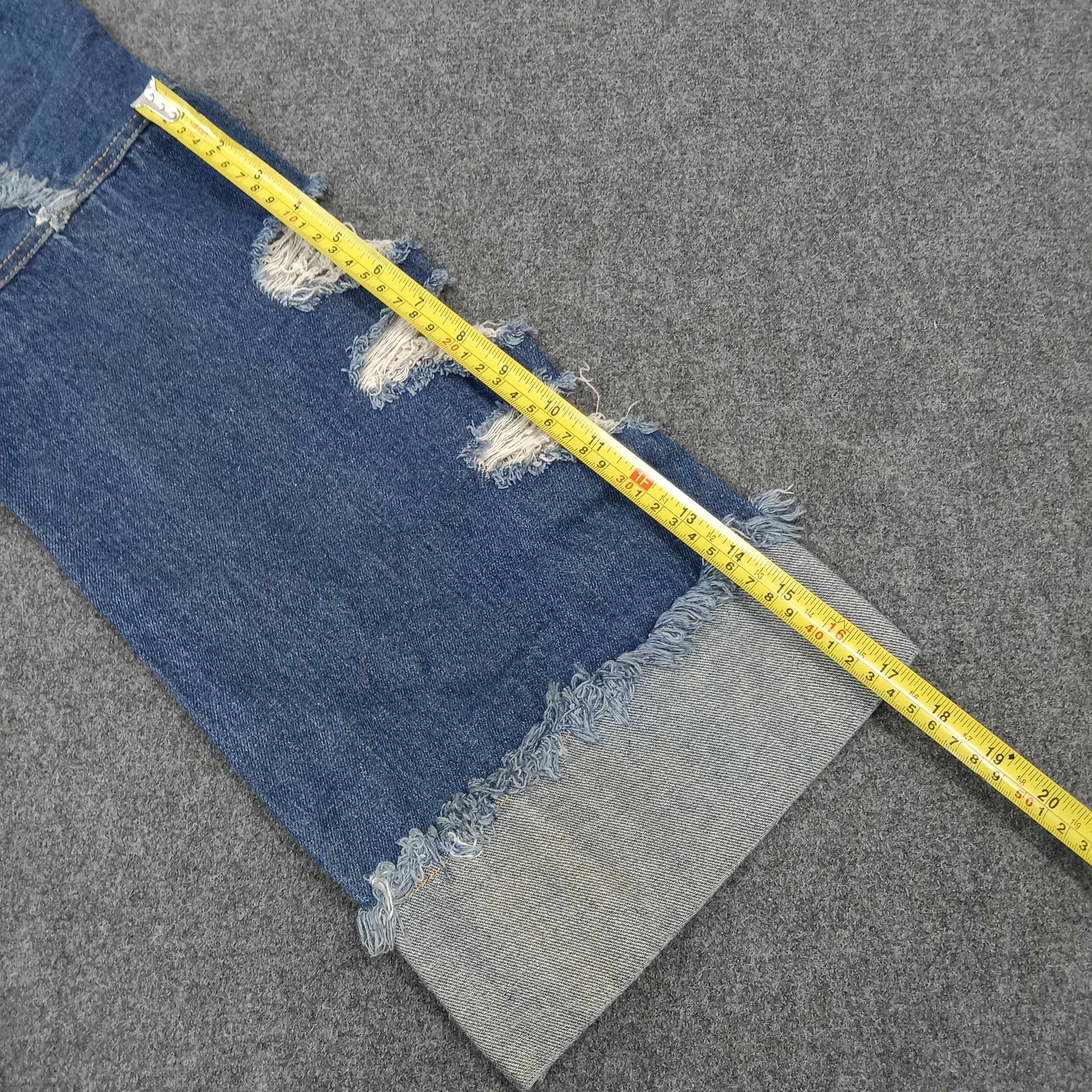 For All To Envy ENVYM Designer Sleeve Raw Hem Ripped Denim Jacket C266N20 Size US L / EU 52-54 / 3 - 8 Thumbnail
