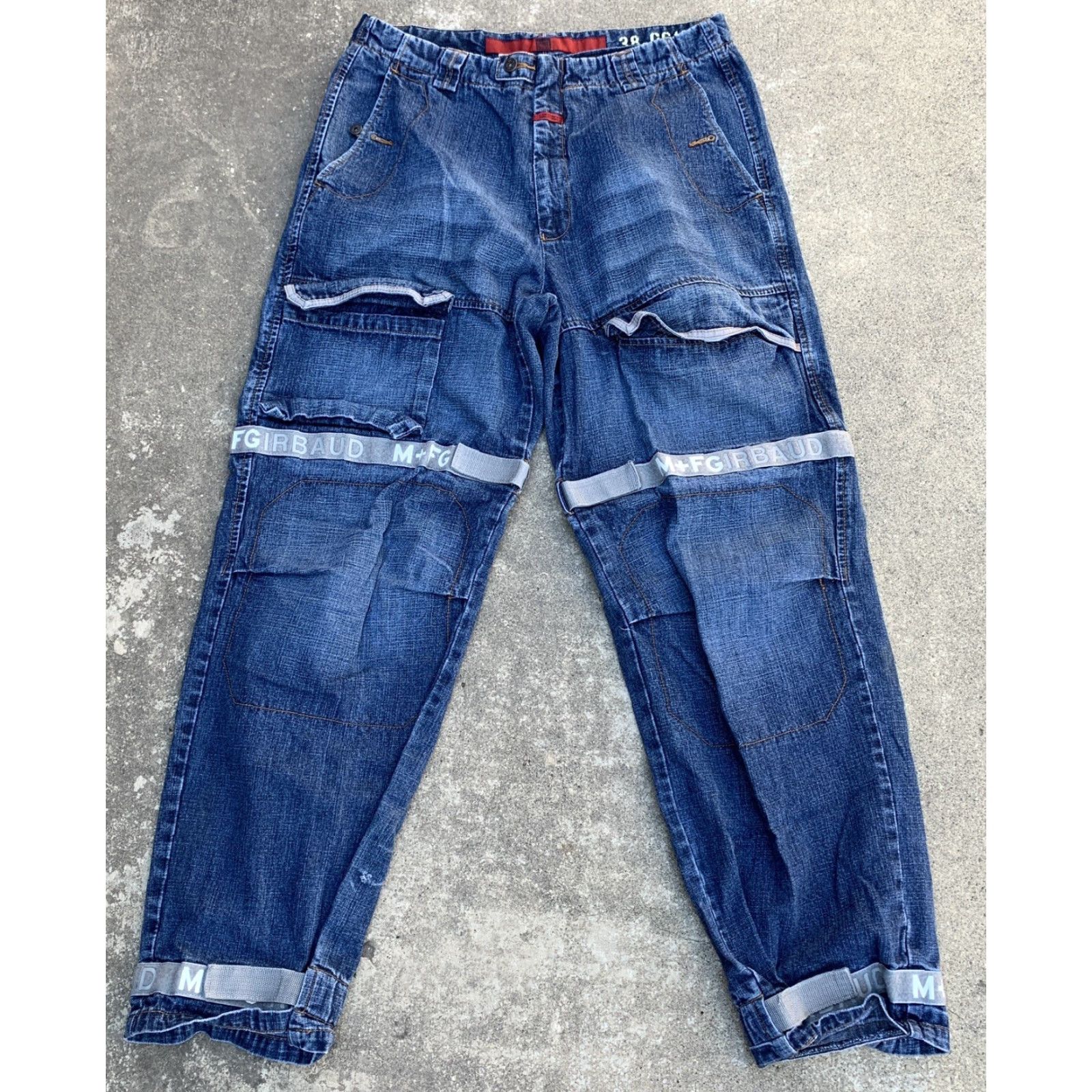 Vintage VINTAGE Girbaud Jeans Strap 36 M 90s Hip Hop Denim Cotton Blue Jeans Mens Size 36 See Pics Pockets Button Zip Relaxed Vintage See Measurements Size US 36 / EU 52 - 2 Thumbnail