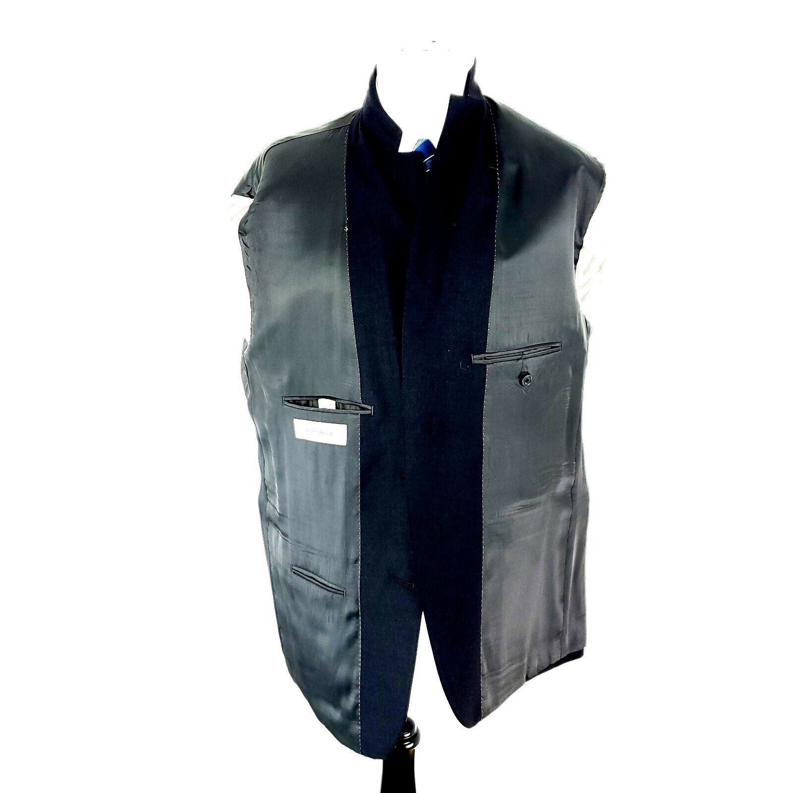 Joseph Abboud Joseph Abboud Wool 2 Button Blazer 46R Gray Slim Fit 48R Size 46R - 9 Thumbnail