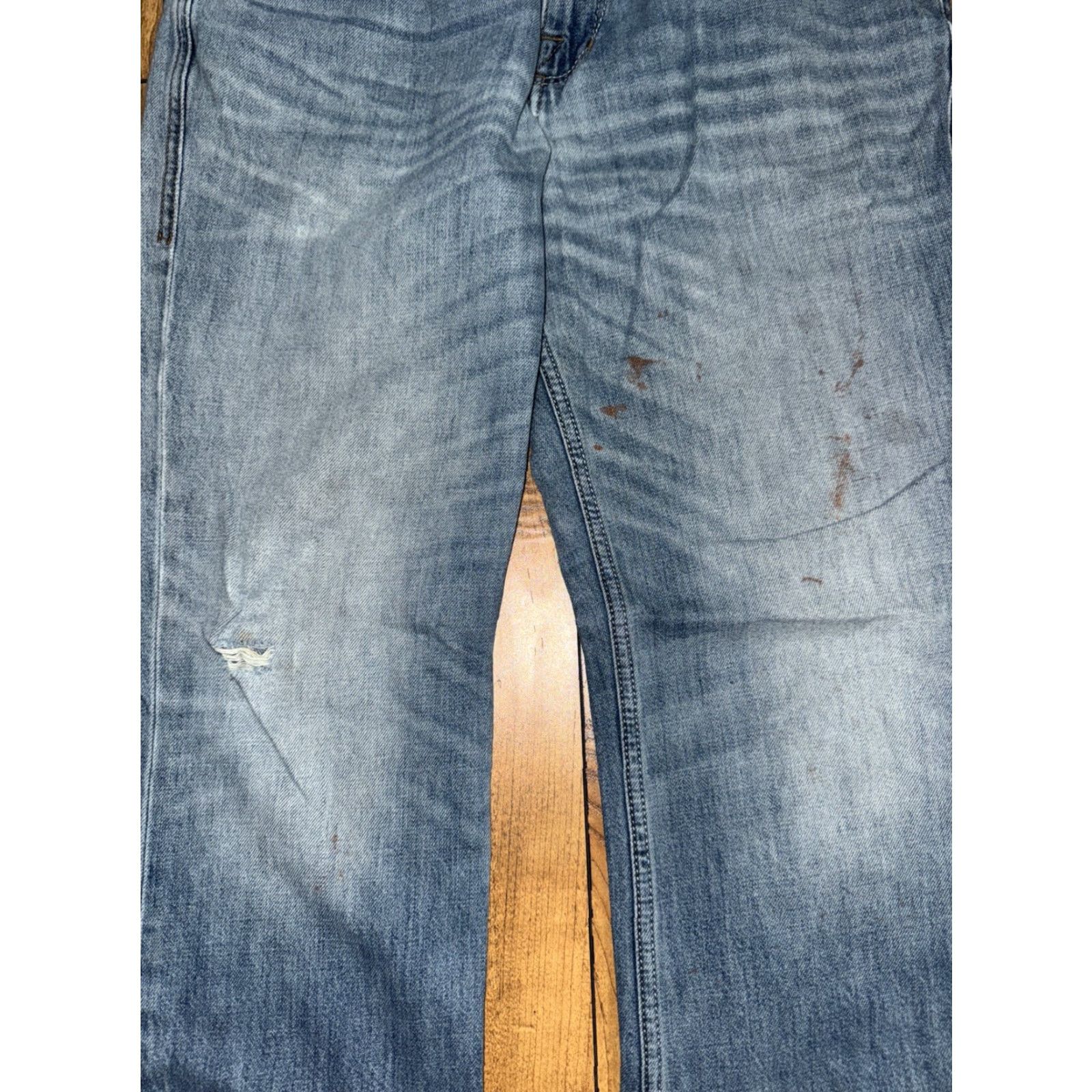 Vintage VINTAGE Rock & Republic Jeans Men’s Distressed 34x32 Blue Straight Leg Denim Jeans Size US 34 / EU 50 - 4 Thumbnail
