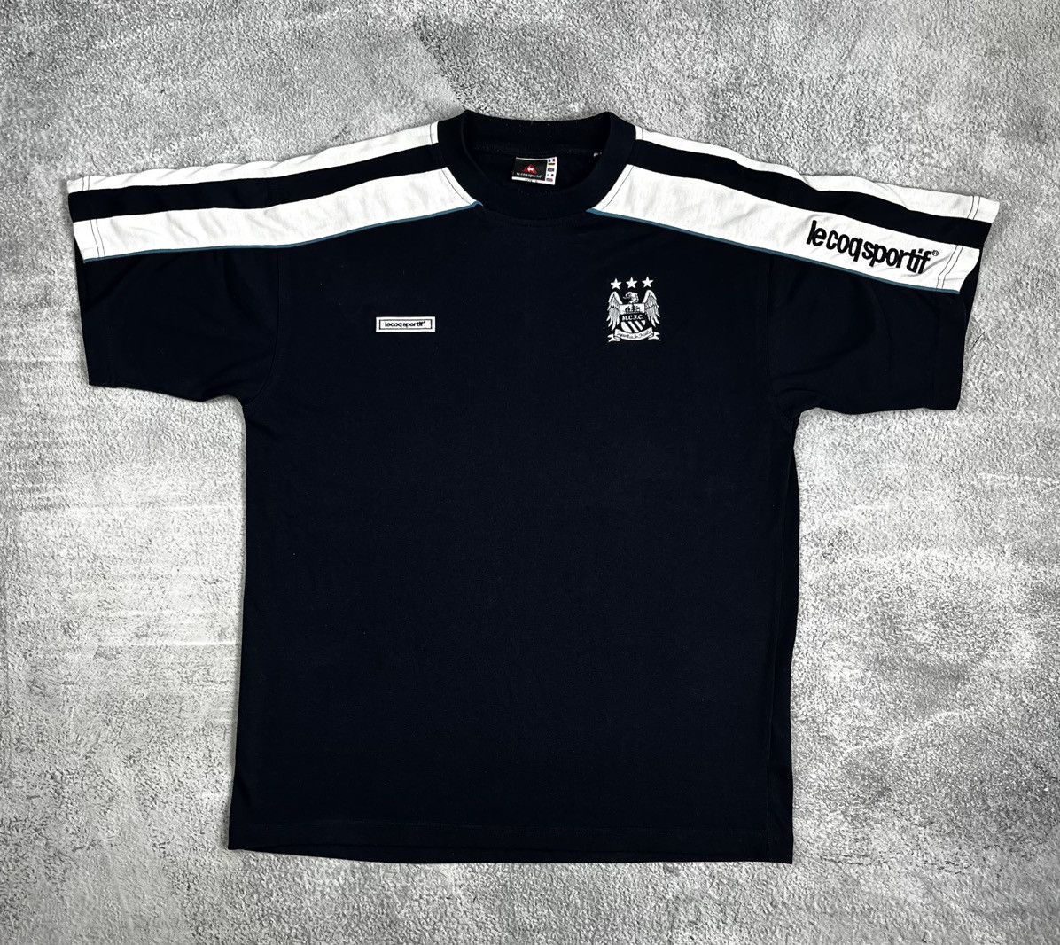 Le Coq Sportif 1999-00 Manchester City LeCoqSportif Cotton Tee Size US S / EU 44-46 / 1 - 1 Thumbnail