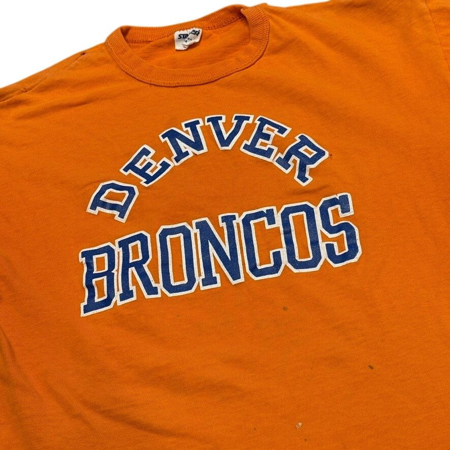 Vintage Starter NFL Broncos T-Shirt Orange Distressed USA L