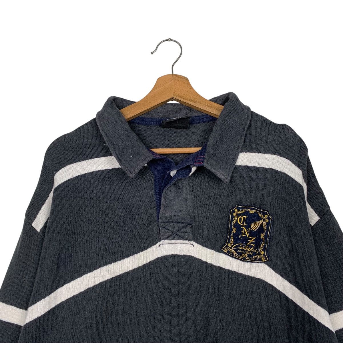 Canterbury of New Zealand Vintage Canterbury Of New Zealand Stripe Polo Rugby Sweater Size US XL / EU 56 / 4 - 7 Thumbnail