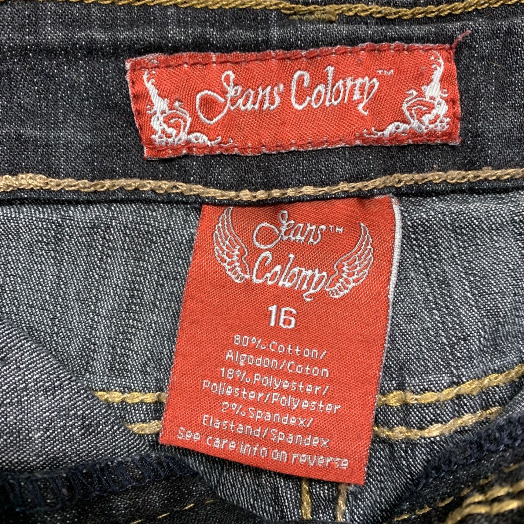 Vintage Jeans Colony Jeans Skinny Blue Dark Wash Cotton Blend Stretch 16 Regular Women’s Size 16 Size 38" / US 16 / IT 52 - 7 Thumbnail