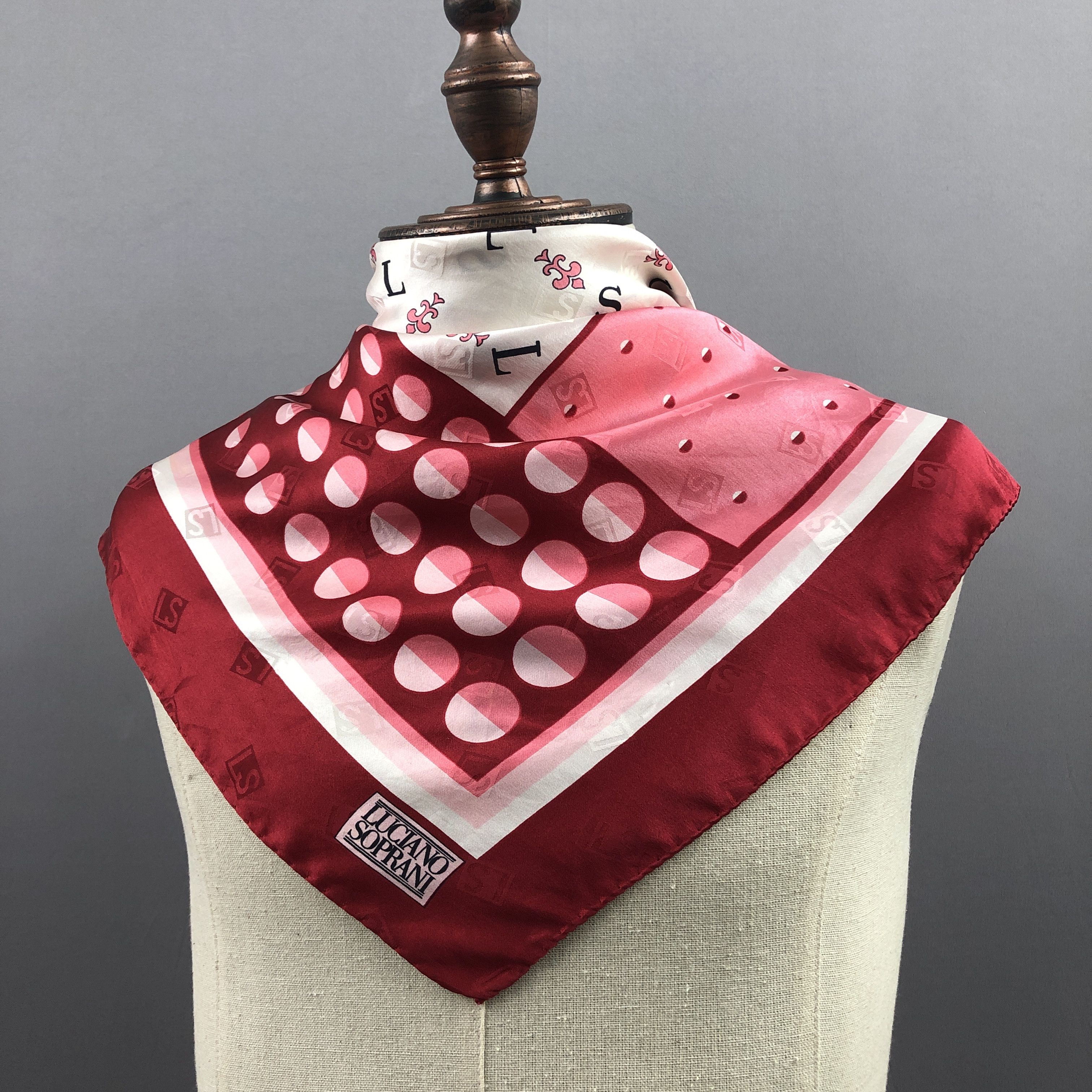 Vintage Vintage Luciano Soprani SILK Scarf Twill Stole Wraps Scarves Size ONE SIZE - 4 Thumbnail
