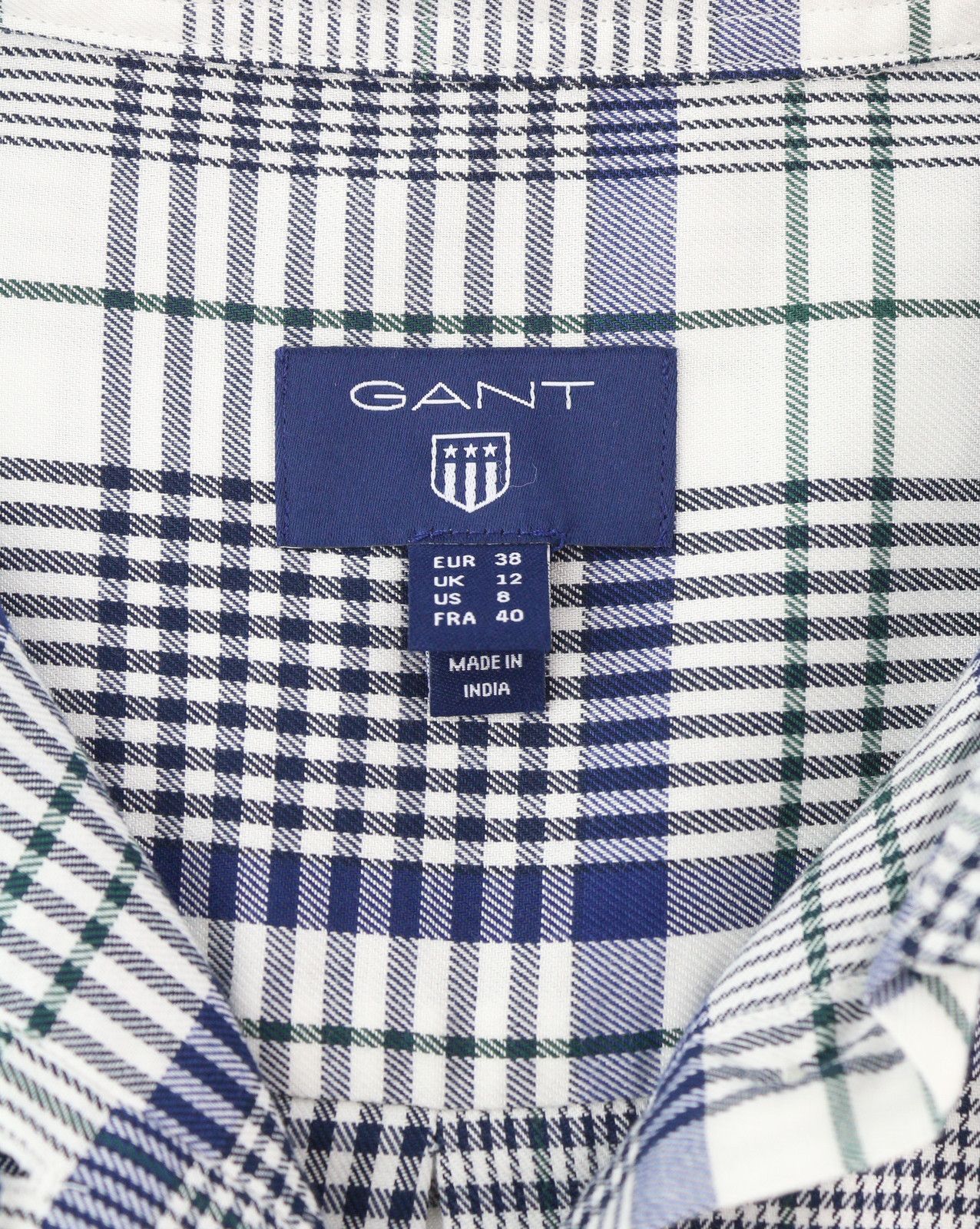 Gant FLANNEL EU38 Blue Plaid Button-Up Shirt 85008 Size M / US 6-8 / IT 42-44 - 6 Thumbnail
