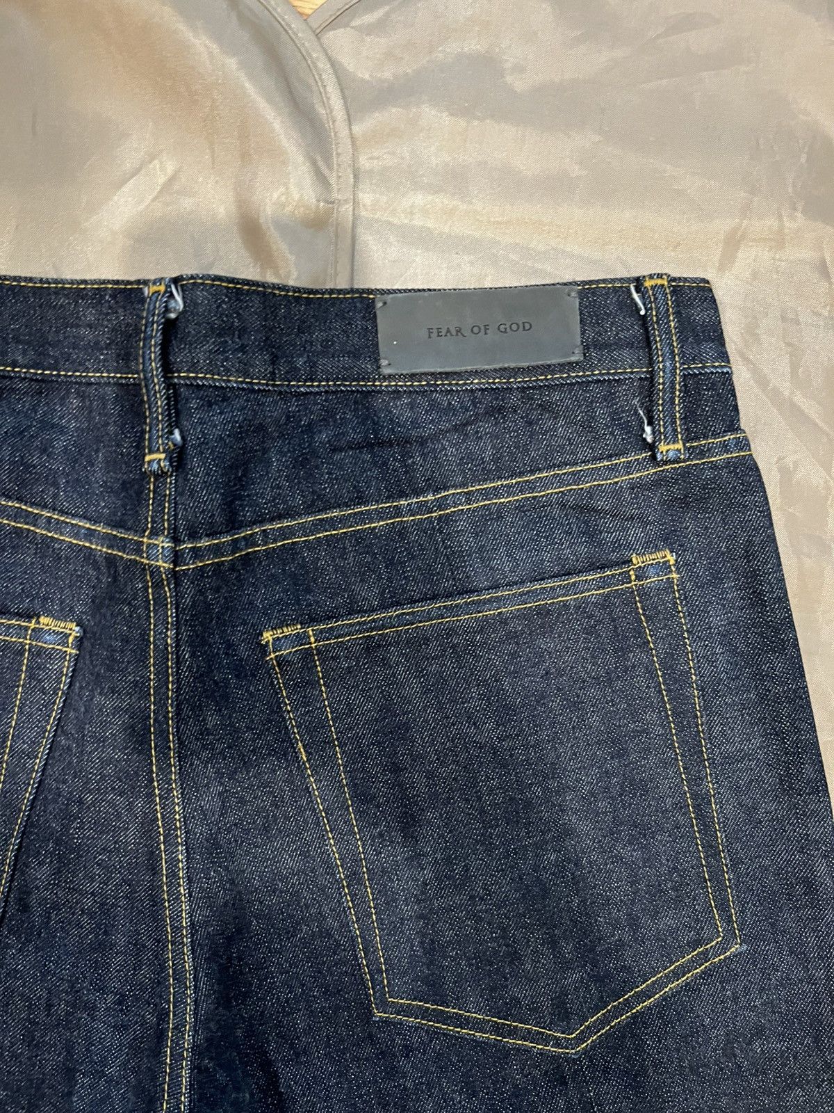Fear of God Fear of God Navy Blue Denim Zipped Hem Slim Fit size 33 Size US 33 - 9 Thumbnail