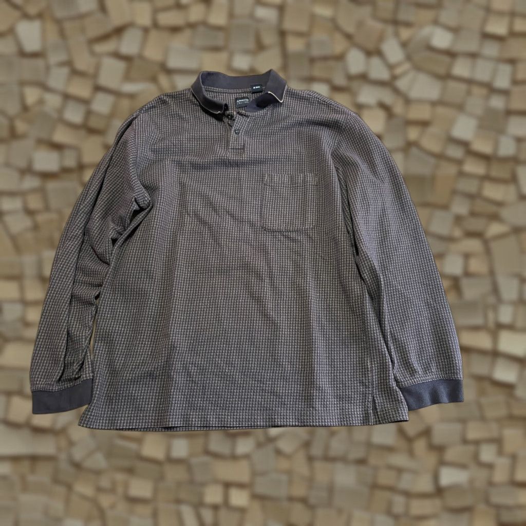 Arrow Arrow Shirt Mens Size Large Brown Black Long Sleeve Polo Collared Shirt Size US L / EU 52-54 / 3 - 1 Thumbnail