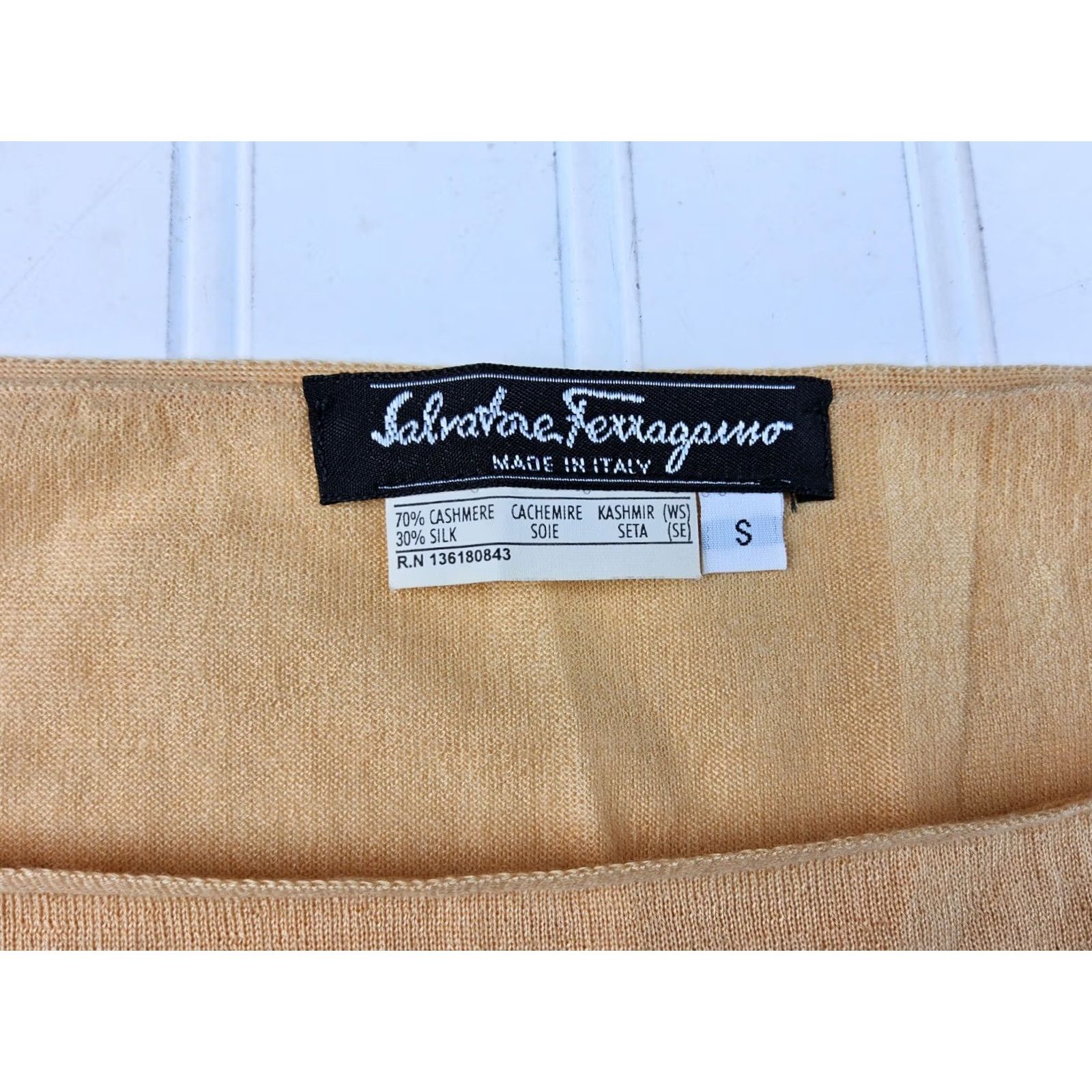Salvatore Ferragamo Salvatore Ferragamo Orange Blouse Tank Top Shirt Womens S Cashmere Silk Size S / US 4 / IT 40 - 3 Thumbnail