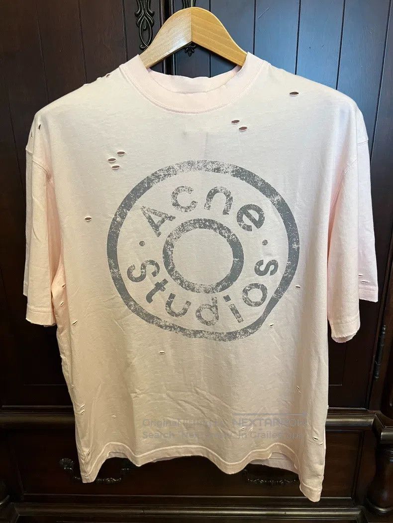 Acne Studios Acne Studios Pink letter print badge distressed men's and Size US S / EU 44-46 / 1 - 2 Thumbnail