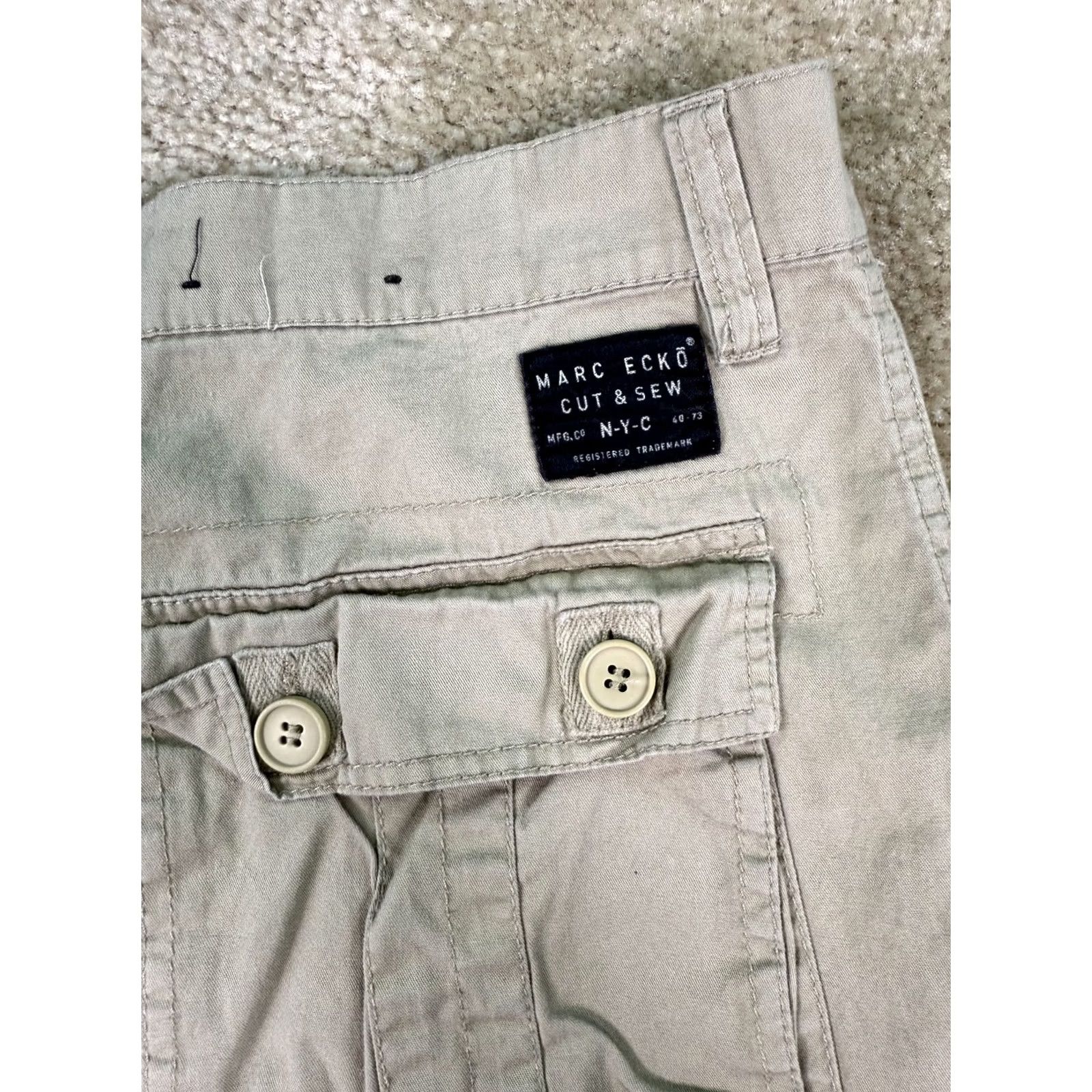 Marcs Marc Ecko Cargo Shorts Mens Beige Size 32 Outdoors Streetwear Size US 32 / EU 48 - 7 Thumbnail
