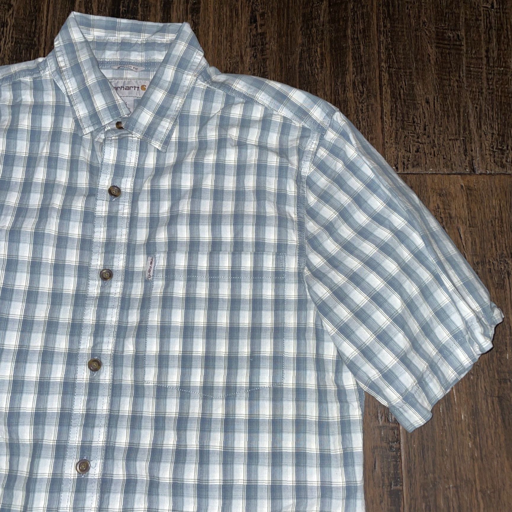 Carhartt Carhartt Shirt Mens M Relaxed Button-Down Plaid Multicolor Short Sleeve, Button-Up, Regular, Size M Size US M / EU 48-50 / 2 - 2 Thumbnail