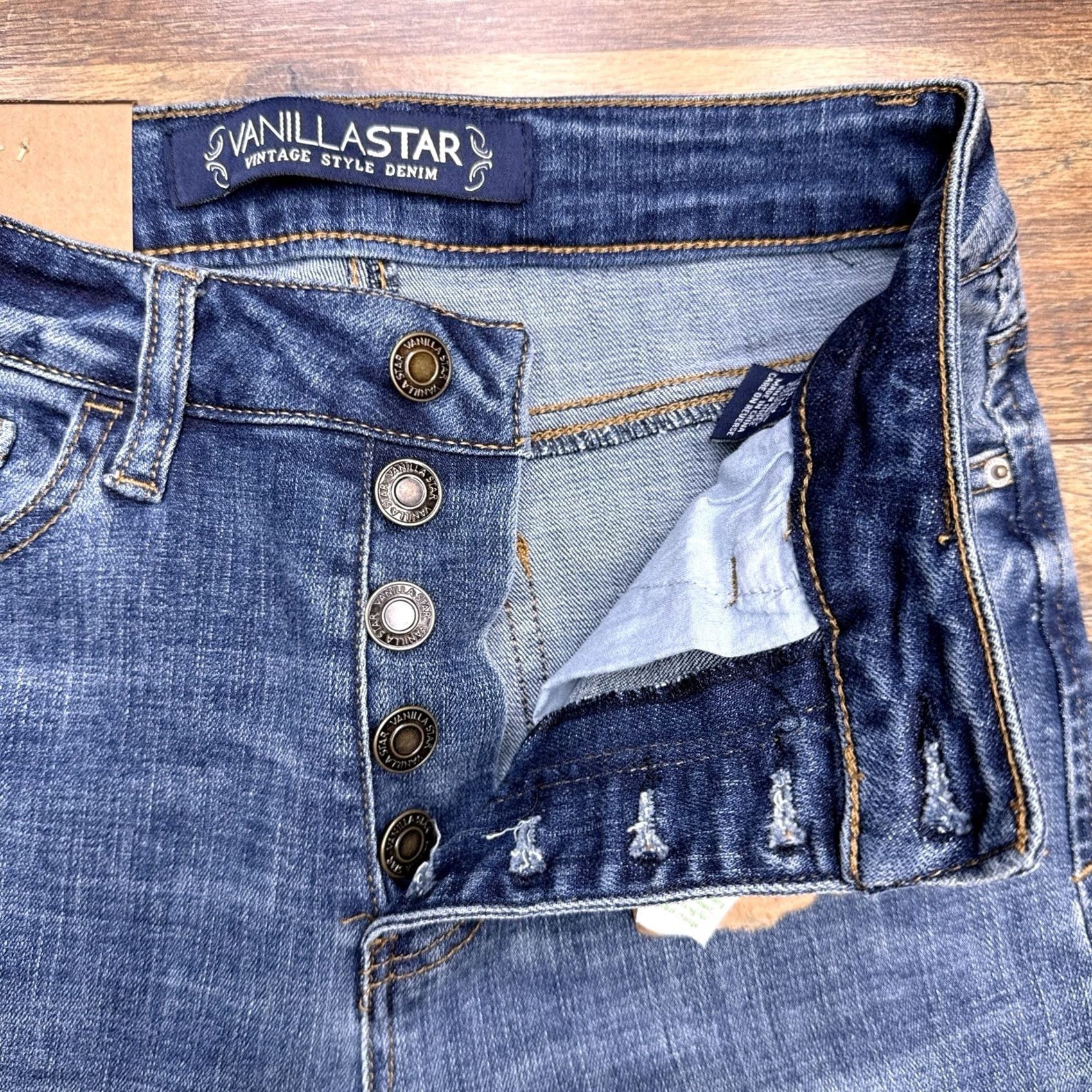 Vintage Vanilla Star High Rise Skinny Jeans Womens Juniors 3 Stretch Distressed New Size 26" / US 2 / IT 38 - 5 Thumbnail