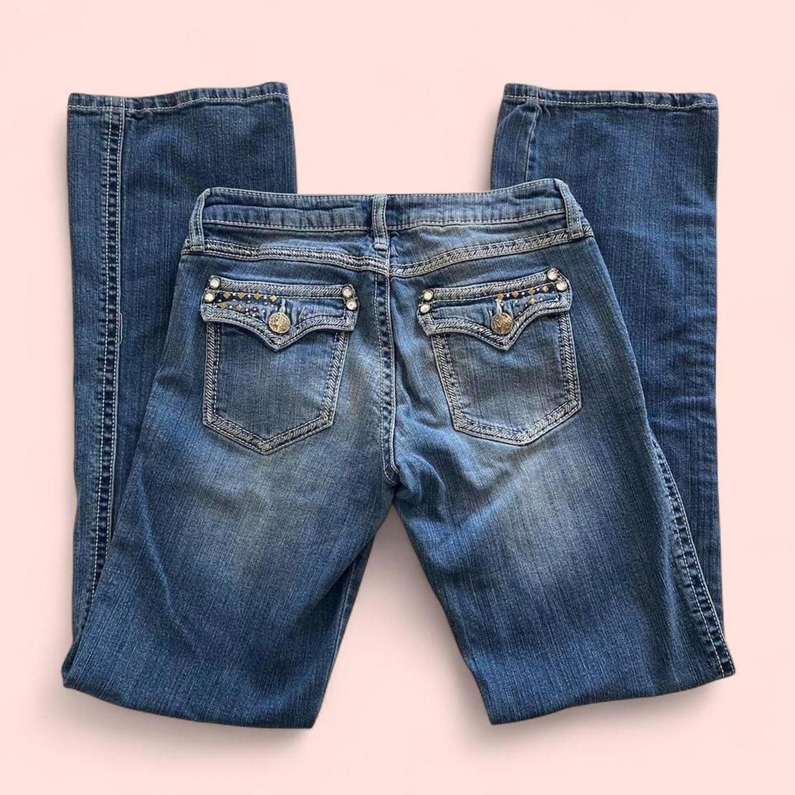 Other Rock 47- ultra low rise boot cut jeans with studded details Size 28" / US 6 / IT 42 - 3 Thumbnail