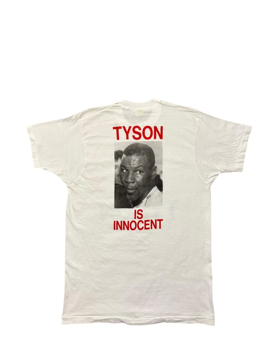 Vintage Vintage Free Mike Tyson Tee 90s White XL Single Stich Size US XL / EU 56 / 4 - 2 Thumbnail
