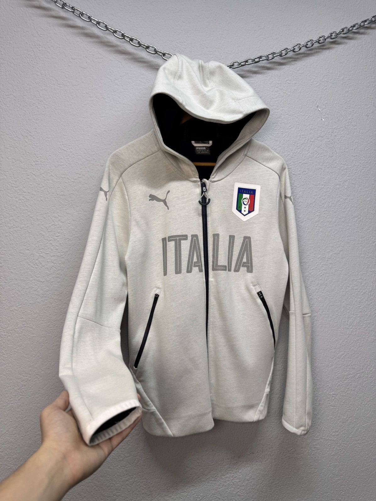 Puma Vintage Puma Italy Zip Hoodie Jersey Football Blockcore Size US S / EU 44-46 / 1 - 5 Thumbnail