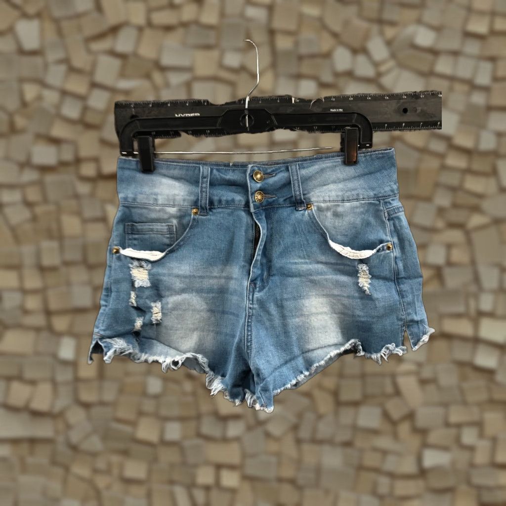 AG Jeans Jeans Cut-off Shorts Womens L Mid Rise Medium Wash Blue Jeans Size 36" / US 14 / IT 50 - 1 Thumbnail