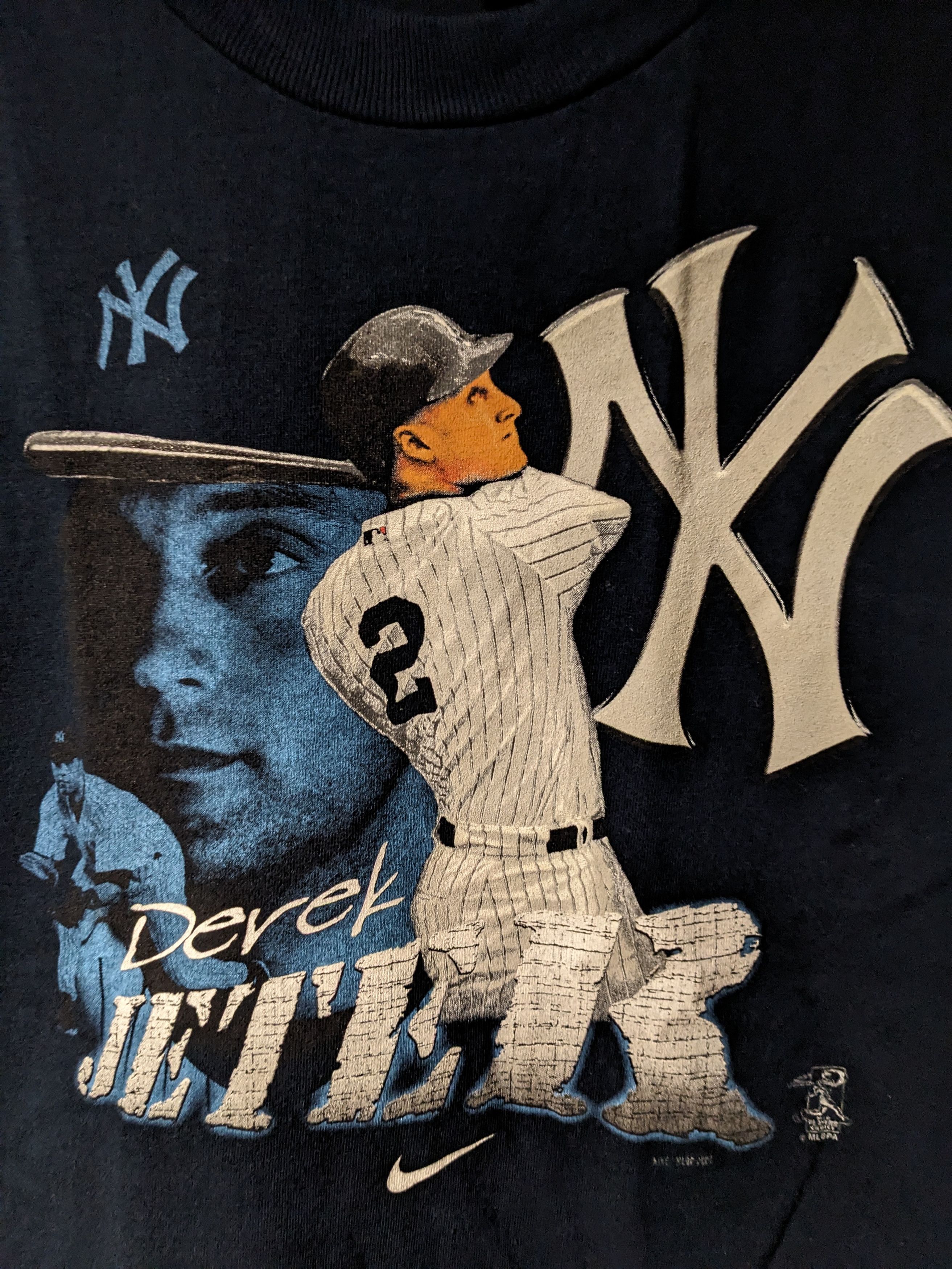 New York Yankees Vintage 2007 Derek Jeter Yankees Nike Kids Medium T-Shirt Size US M / EU 48-50 / 2 - 2 Thumbnail