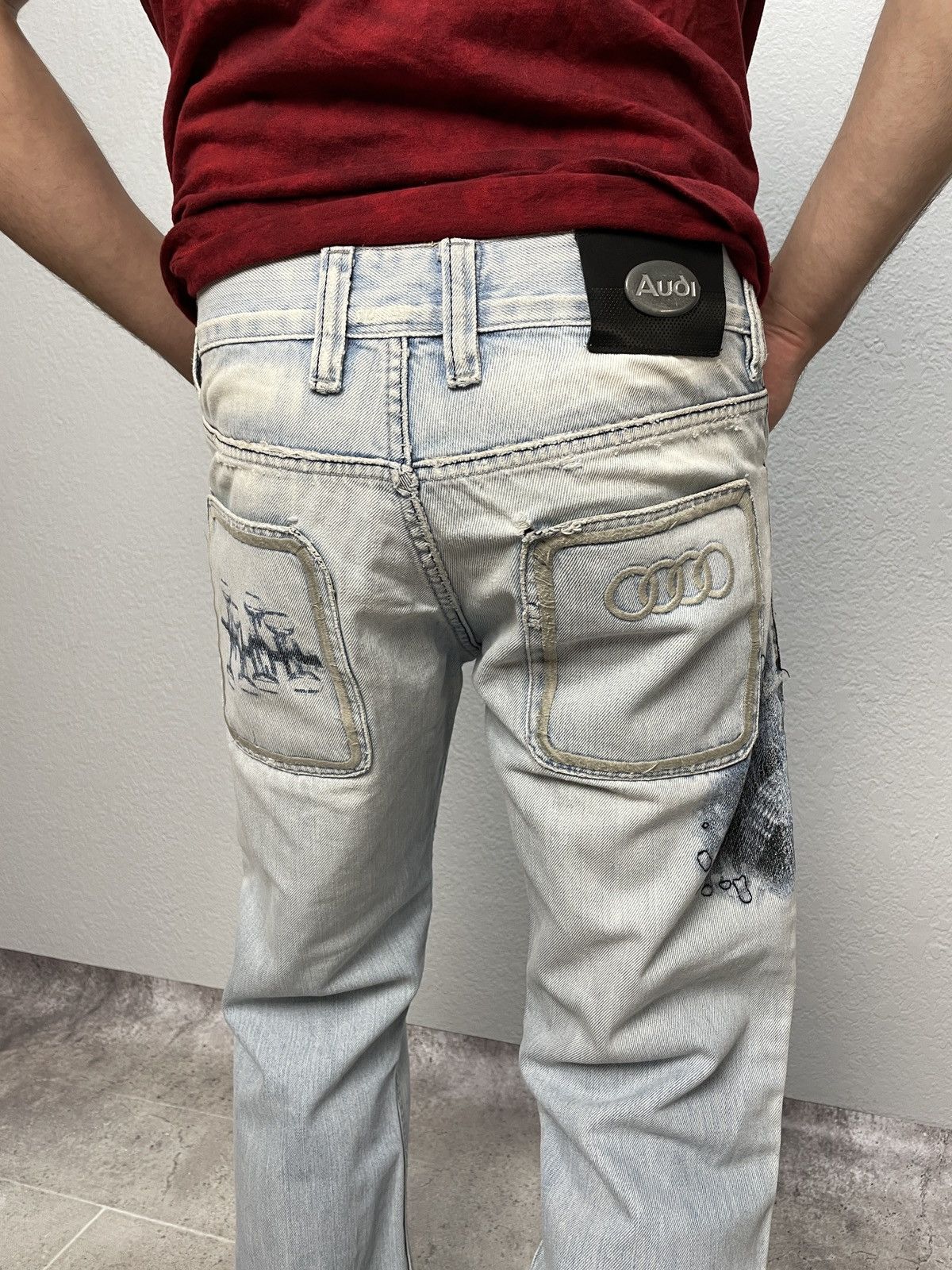 Vintage Y2K Baggy Audi Racing Jeans