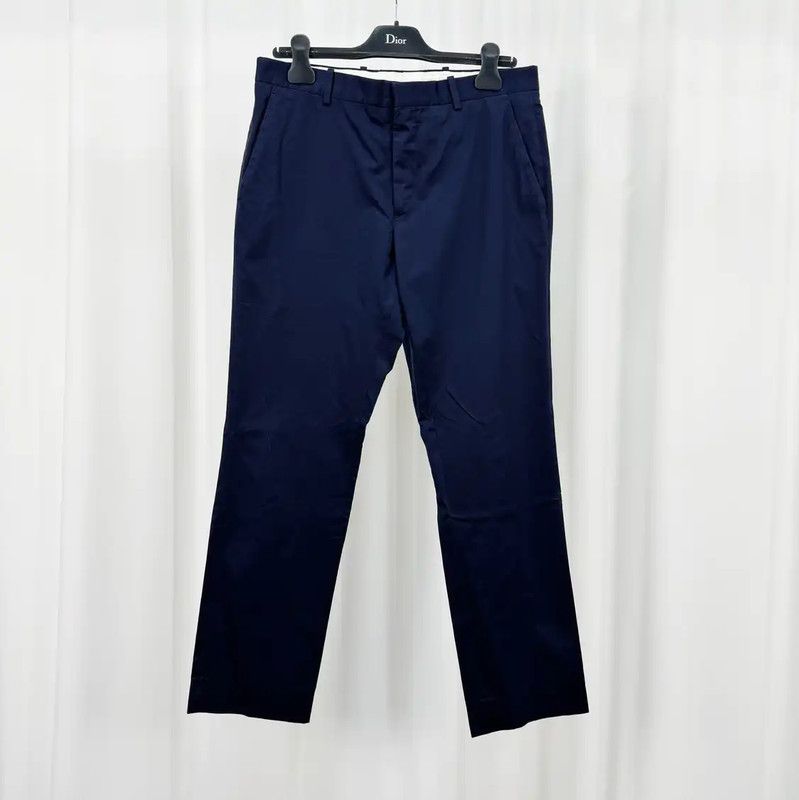 Burberry Burberry Navy Cotton Check Casual Pants Size US 32 / EU 48 - 1 Thumbnail