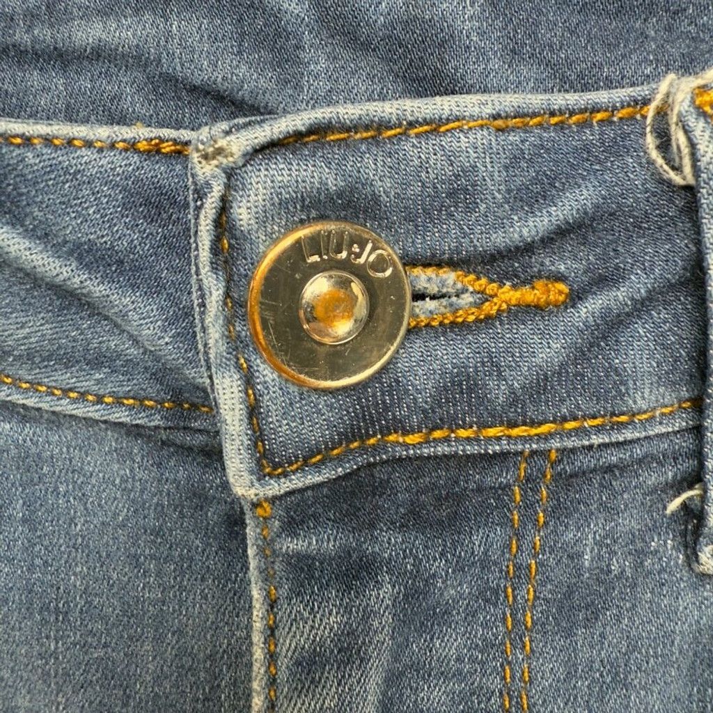 Other LIU-JO Milano Embroidered Ankle Mid-Rise Skinny Blue Jeans Size 25" / US 0 / IT 36 - 4 Thumbnail