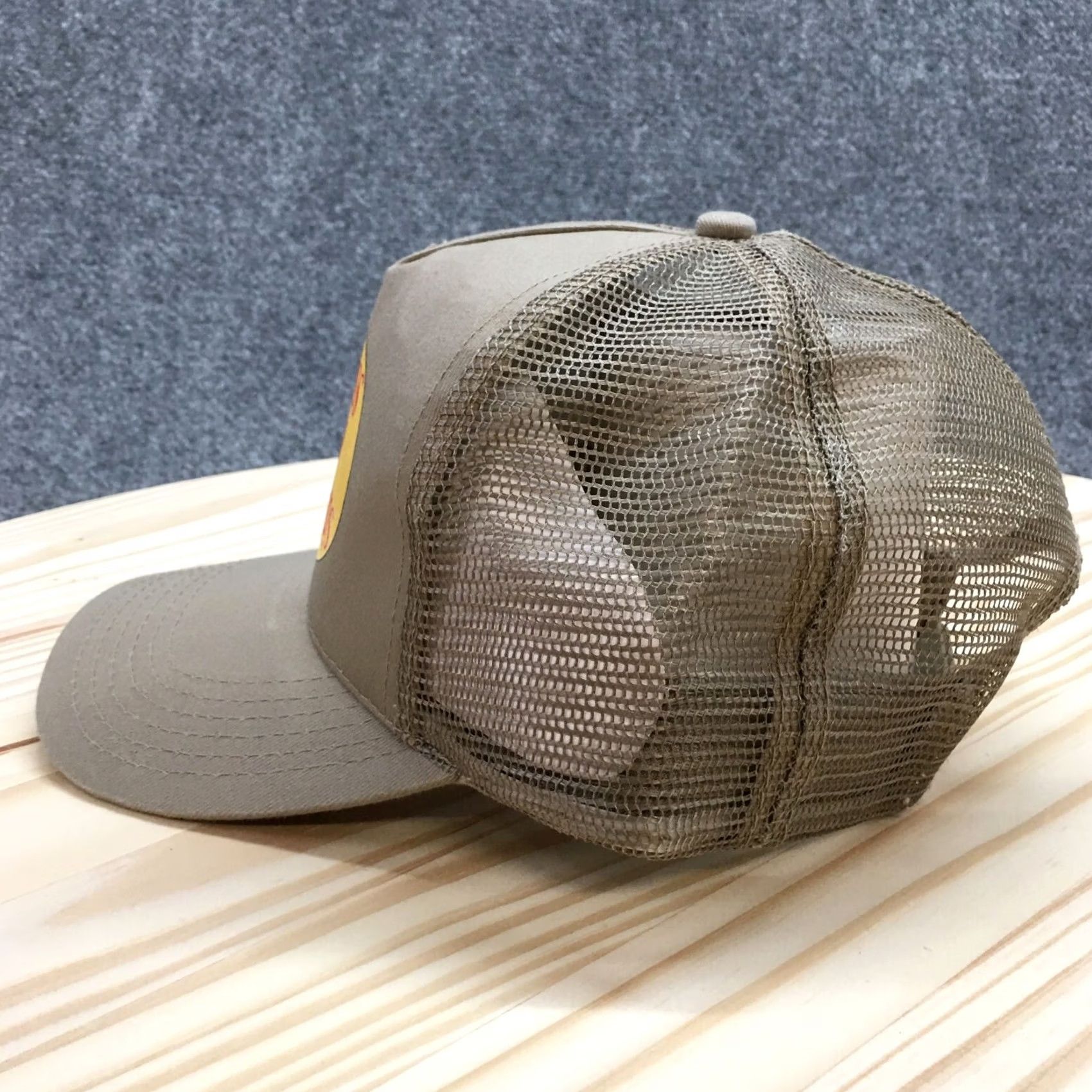 Bass Pro Shops Bass Pro Shops Trucker Hat Mens Beige OS Adjustable Curved Brim Embroidered Logo Size ONE SIZE - 5 Thumbnail