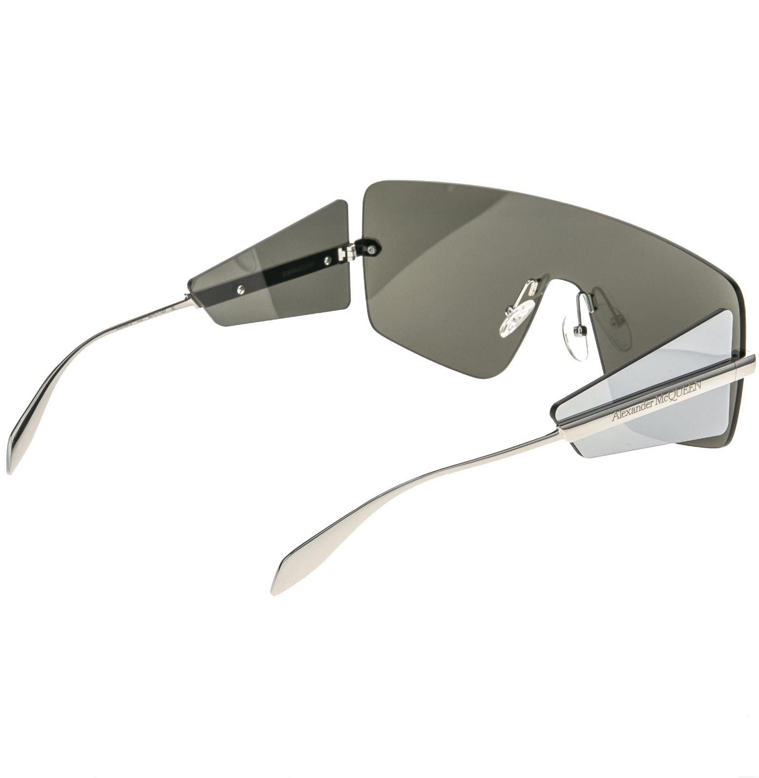 Alexander McQueen ALEXANDER MCQUEEN AM0460S Silver Mirrored 0460 002 Size ONE SIZE - 2 Thumbnail